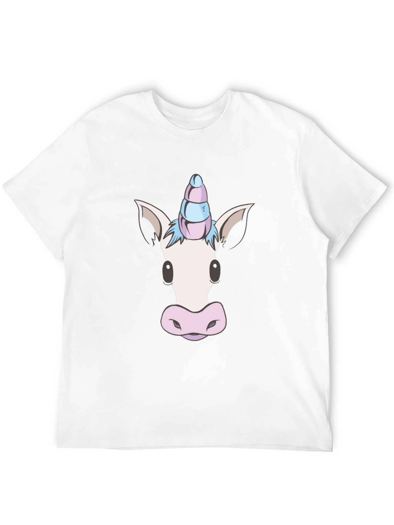 Black Unicorn Head Graphic Tee - Black Cotton Blend view 12