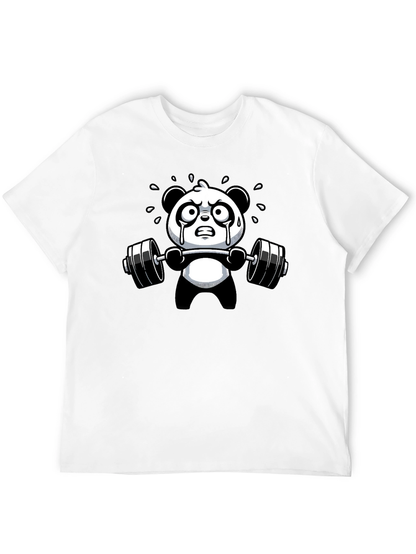 Black Weightlifting Panda Graphic T-Shirt view 12