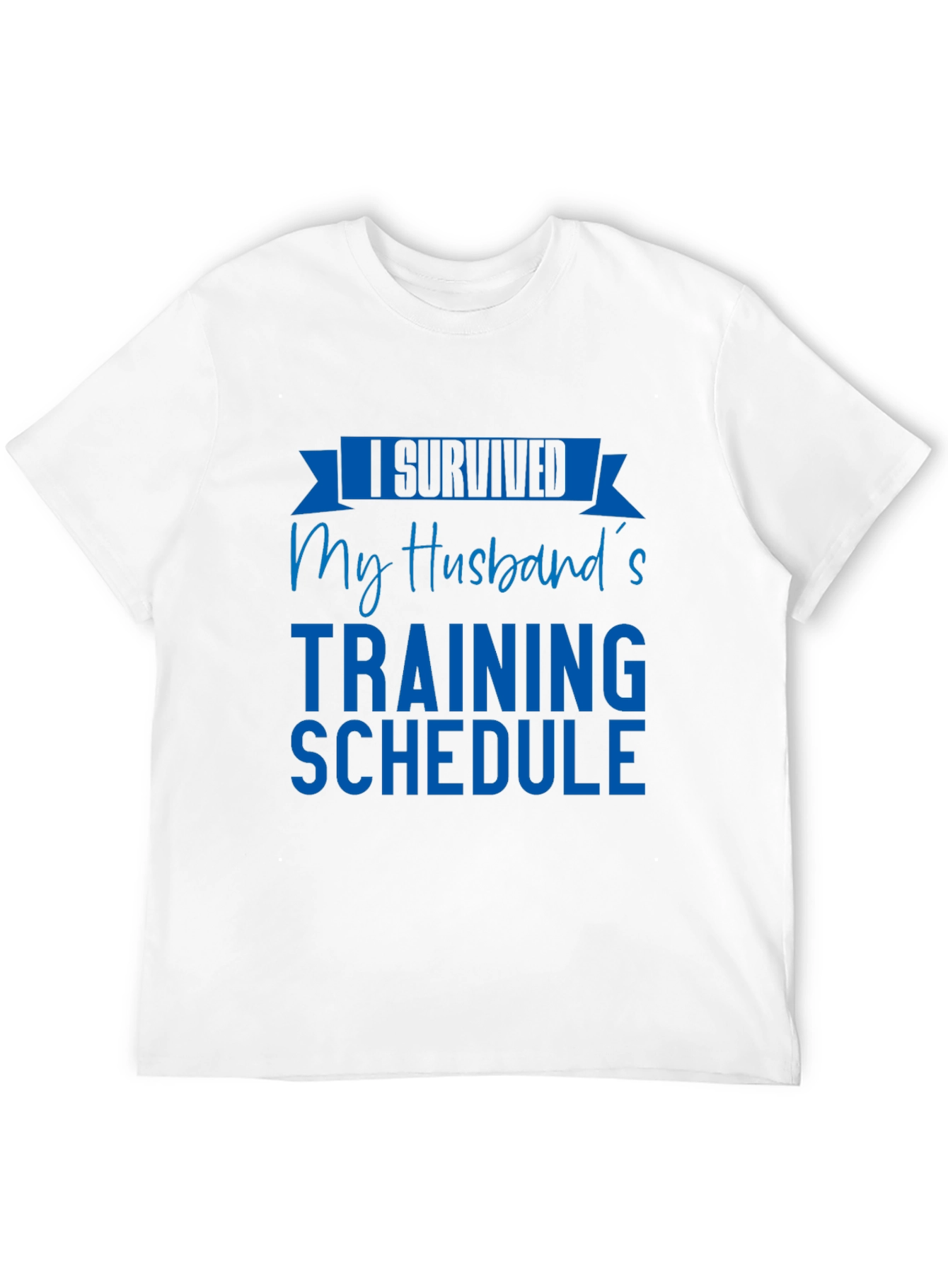 Black I Survived Husband's Training Schedule T-Shirt view 12