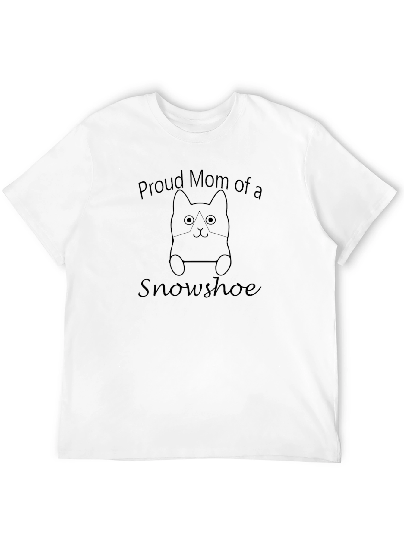 Black Proud Mom of a Snowshoe Cat T-Shirt view 12