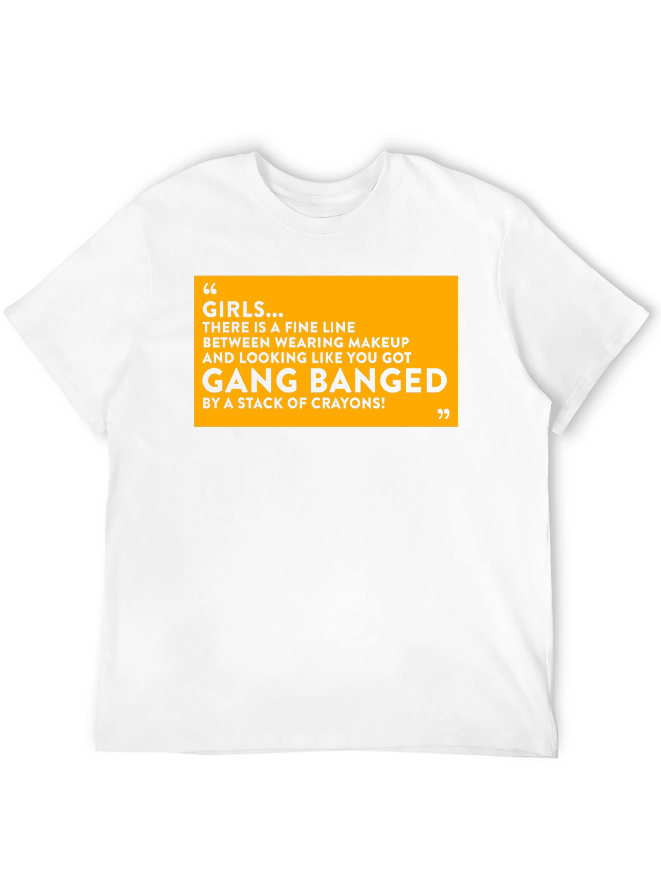 Black Funny Girls Makeup T-Shirt - Gang Bang Crayons Joke view 12