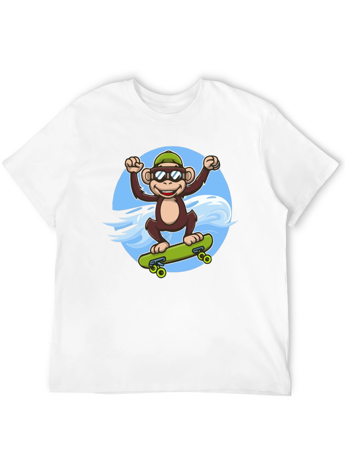 Black Monkey Skateboarder T-Shirt - Cool Graphic Tee view 12