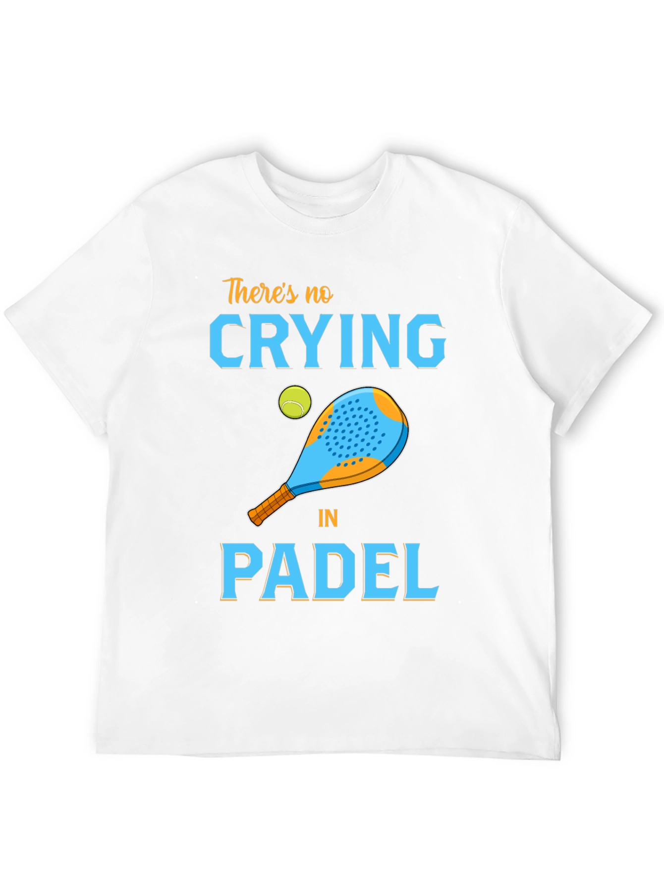 Black Funny Padel T-Shirt - No Crying in Padel view 12