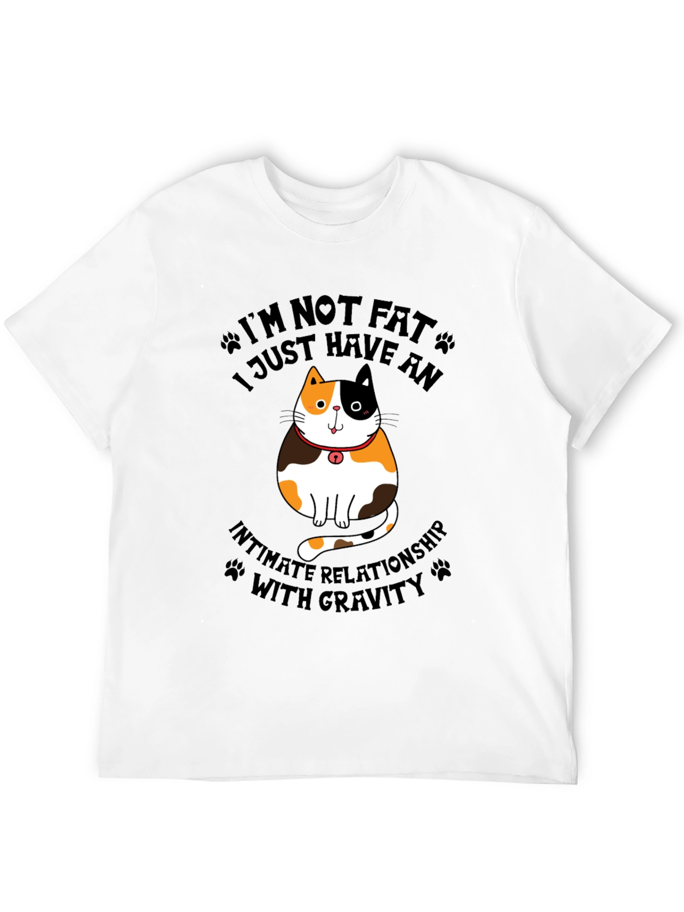 Black Funny Cat Gravity T-Shirt view 12