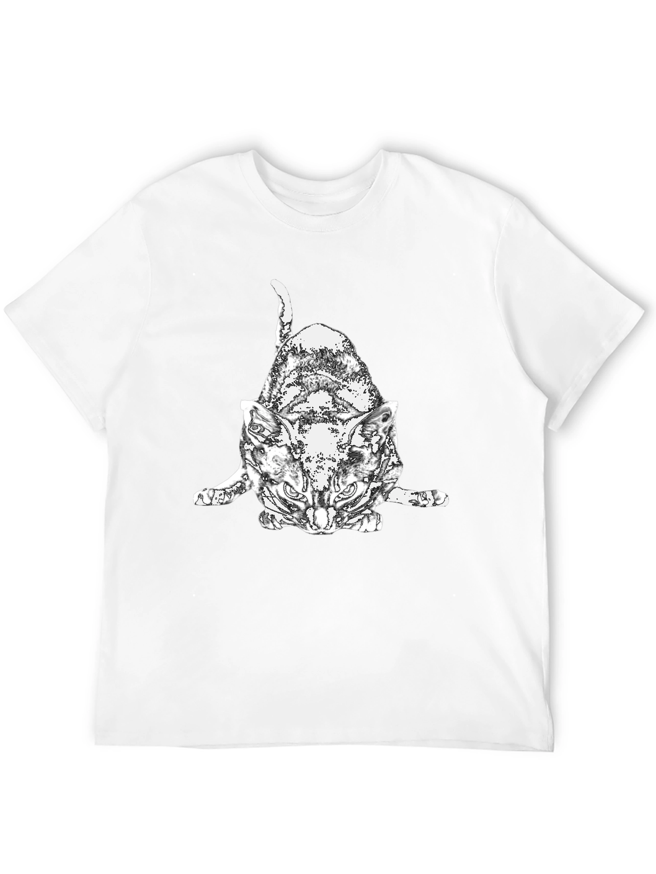 Black Cool Cat Graphic T-Shirt - Black view 12