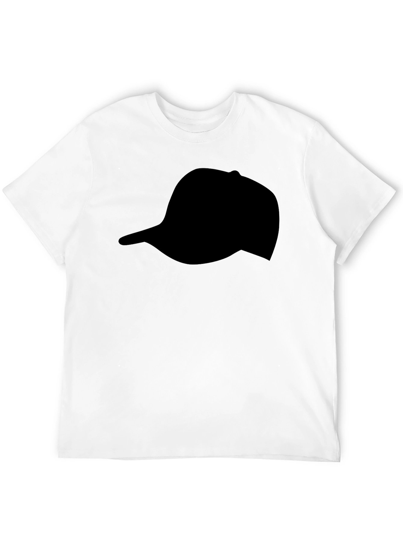 Black Black Hat Silhouette T-Shirt | Casual Graphic Tee view 12