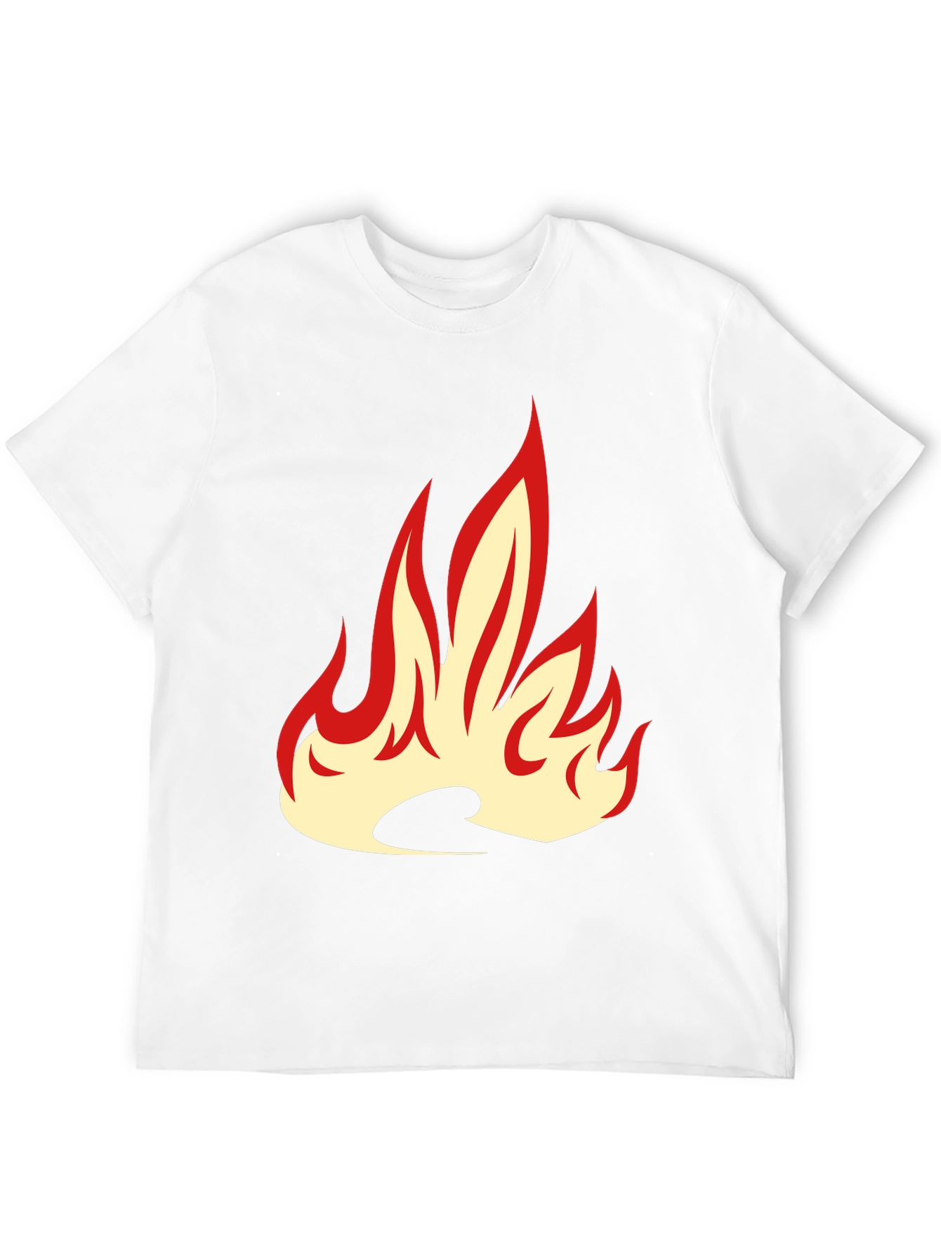 Black Fiery Flame Graphic Tee - Bold Black T-Shirt view 12