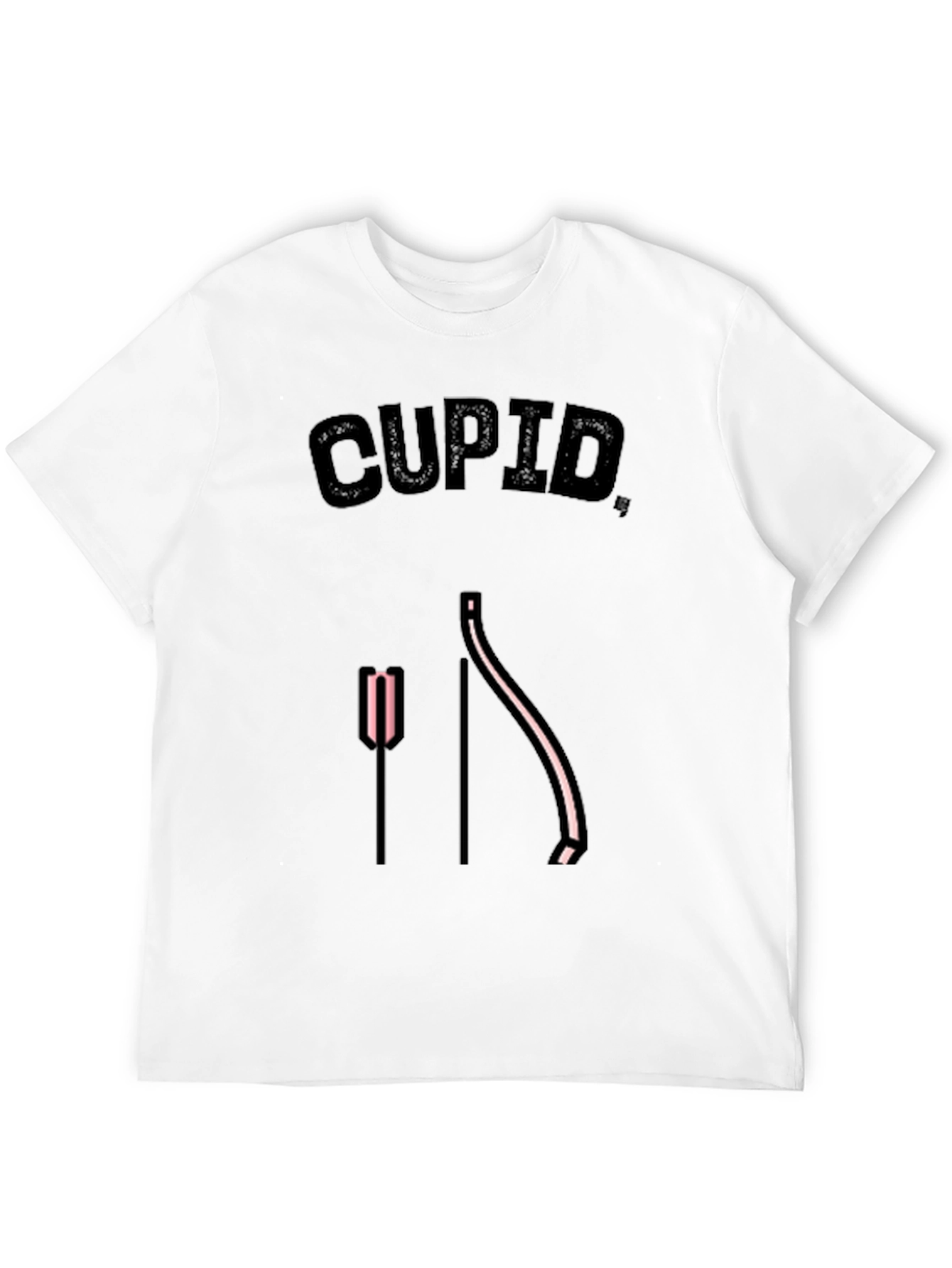 Black Cupid Arrow Bow Valentines T-Shirt view 12