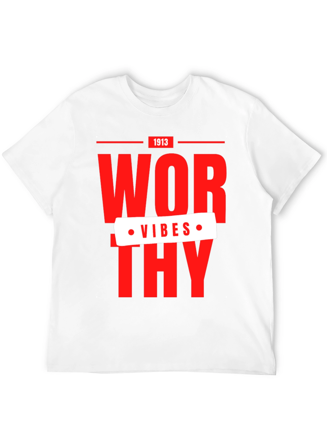 Black Worthy Vibes 1913 Graphic T-Shirt view 12