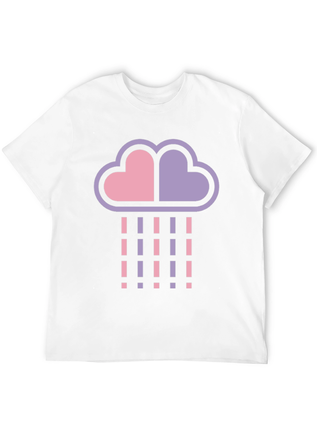 Black Heart Cloud Rain T-Shirt - Black Cotton Blend view 12