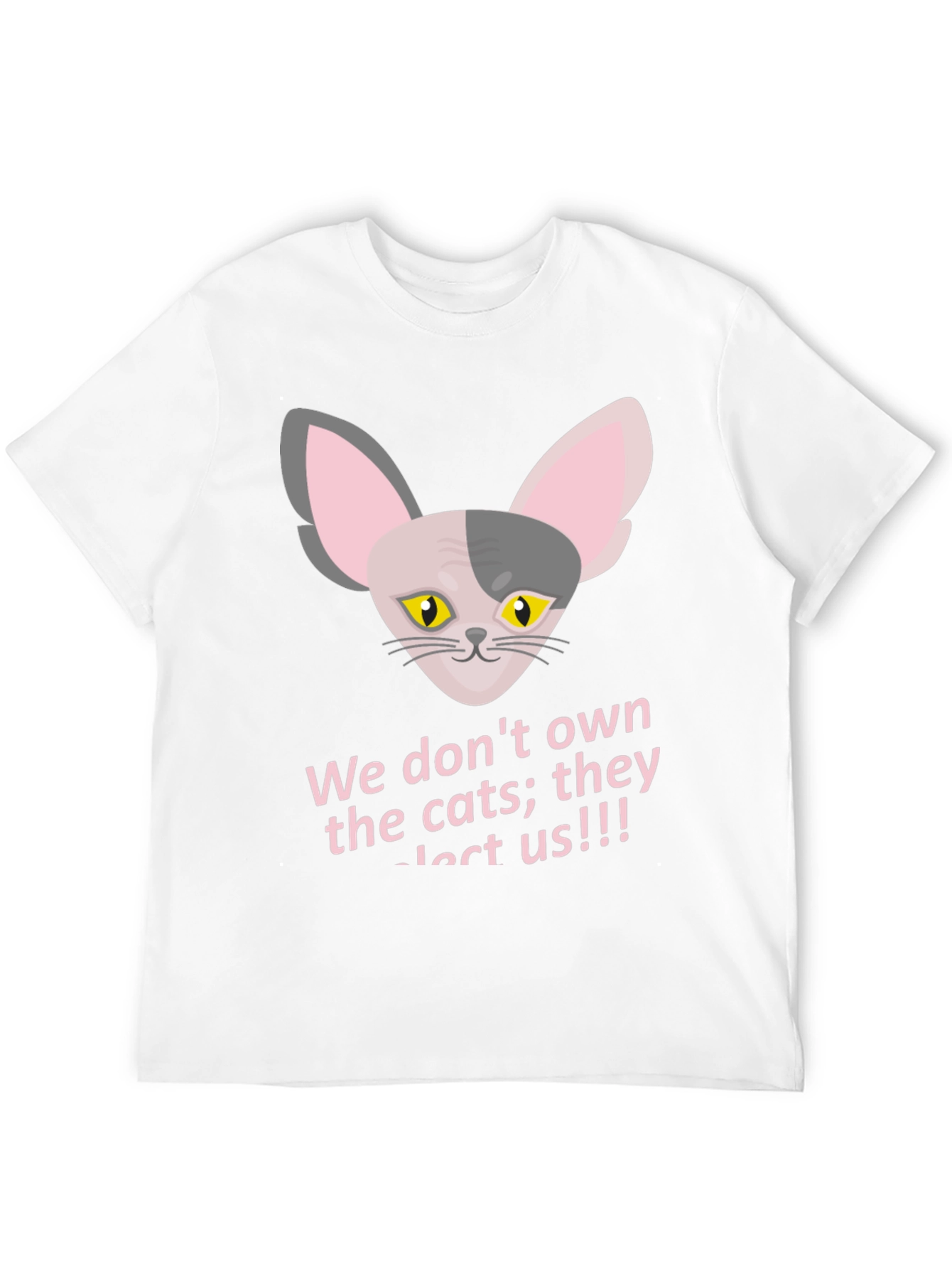Black Funny Cat T-Shirt - "They Elect Us!!!" view 12