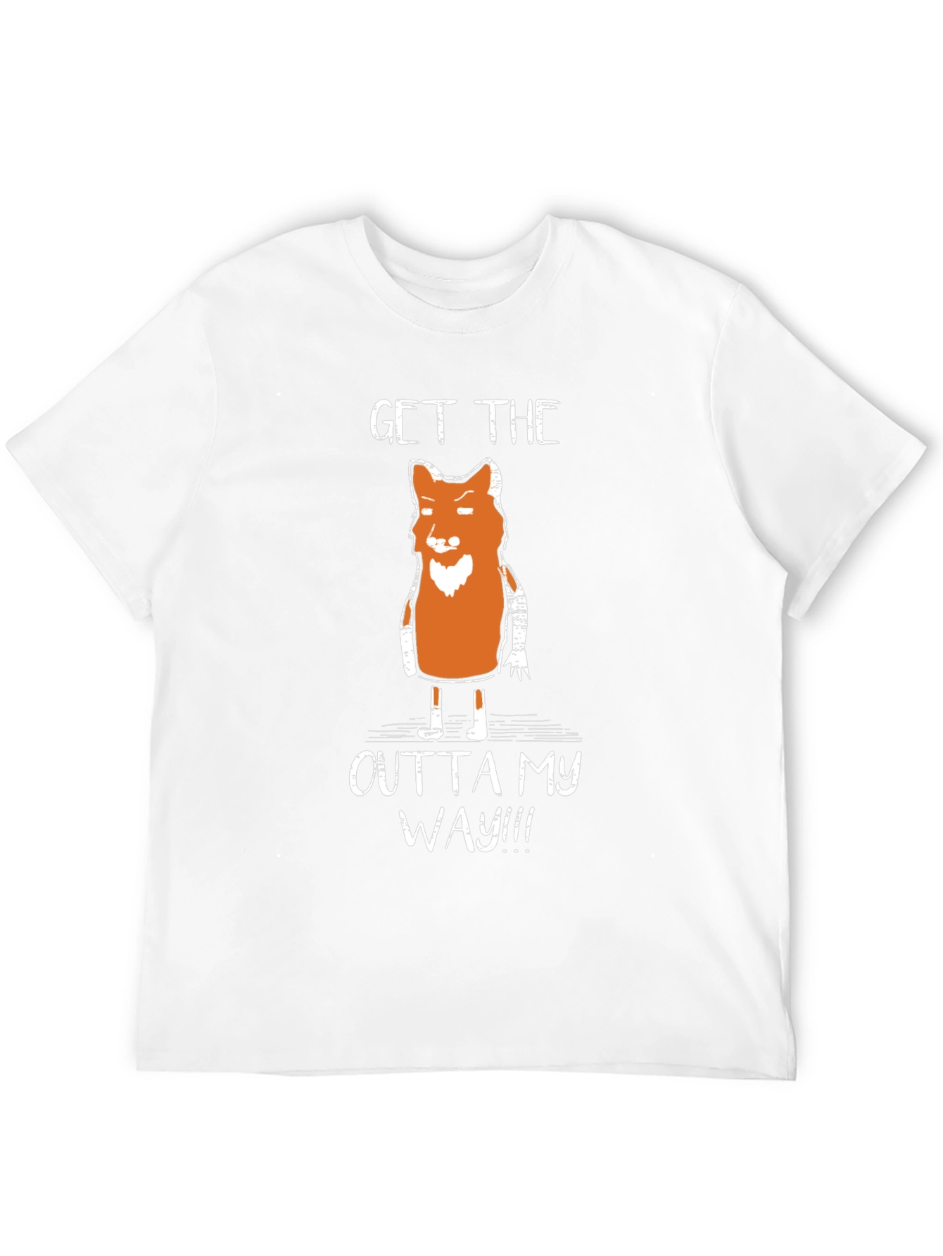 Black Funny Fox Graphic T-Shirt - Get Outta My Way view 12