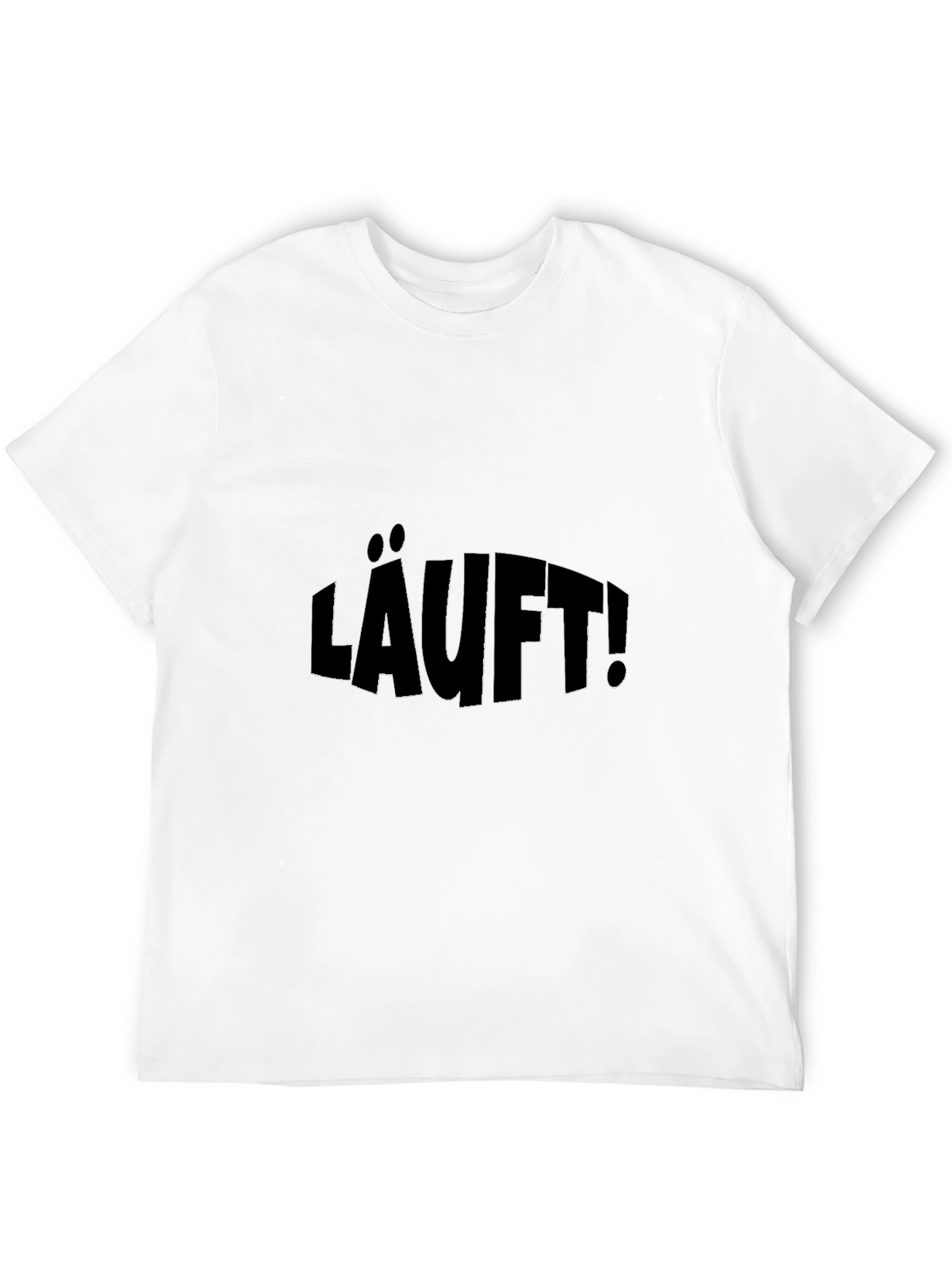 Black LÄUFT! Black Graphic T-Shirt - Funny German Slogan view 12
