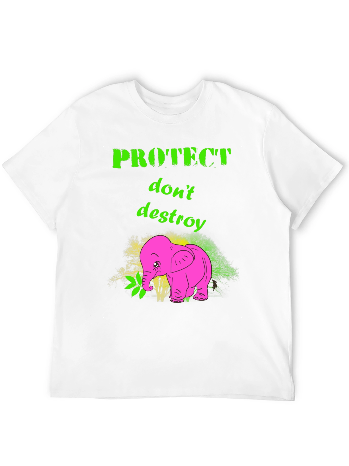 Black Protect Don't Destroy Graphic T-Shirt view 12