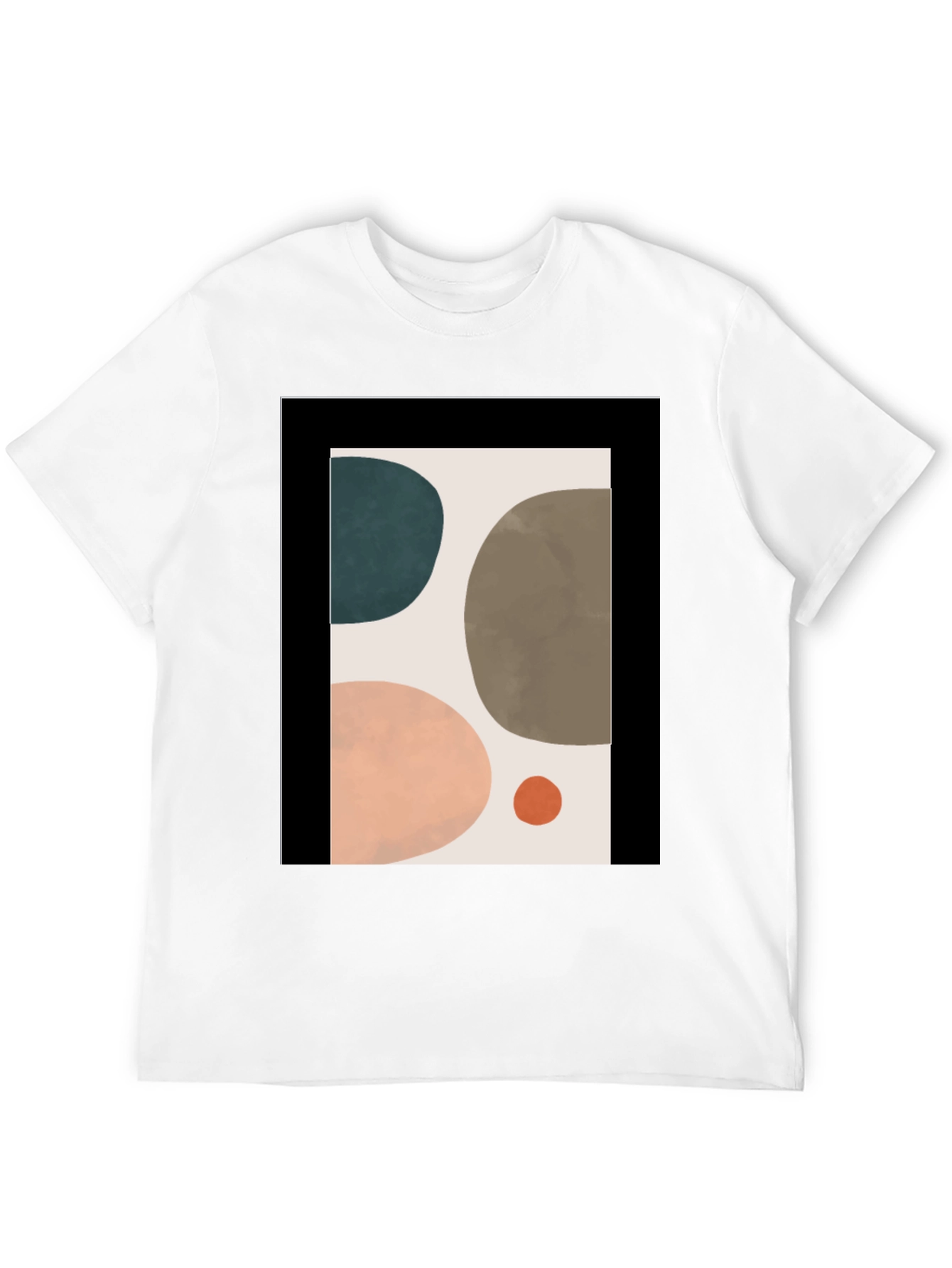 Black Abstract Art T-Shirt - Modern Design Tee view 12