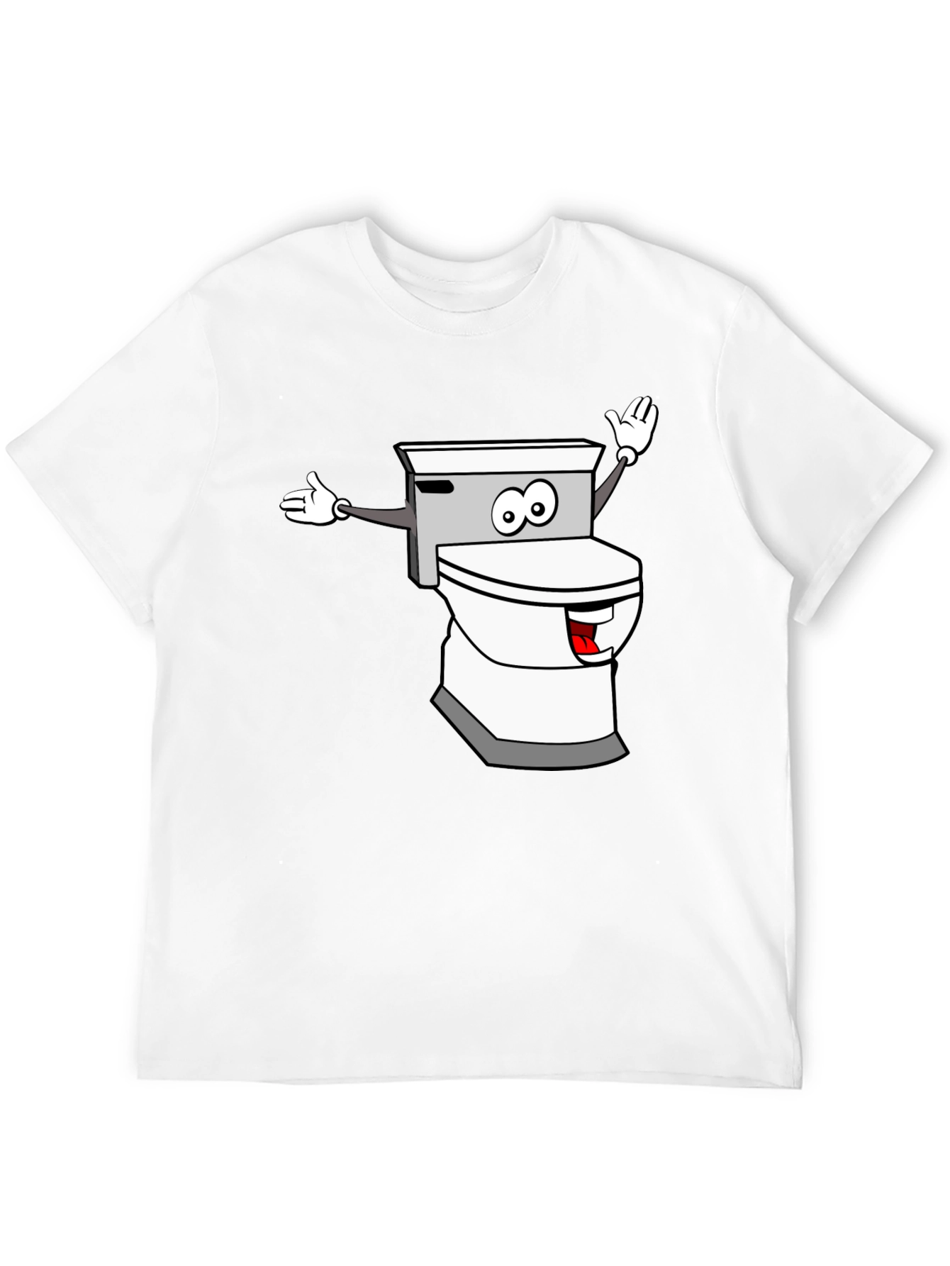 Black Toilet Humor Graphic T-Shirt view 12