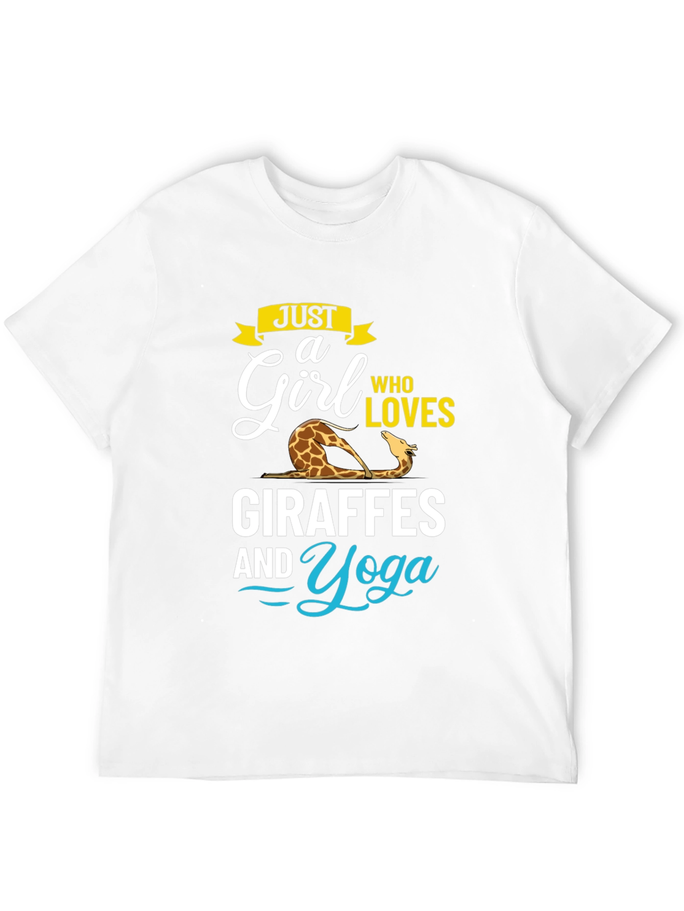Black Giraffe Yoga Lover Black T-Shirt view 12