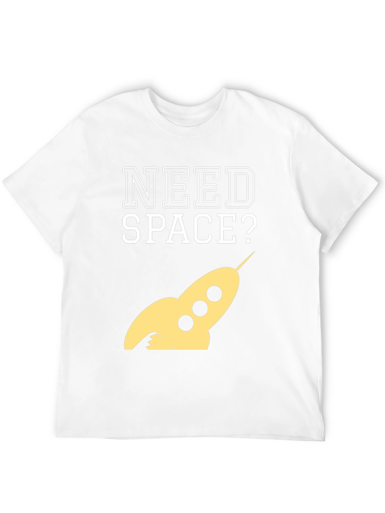Black Need Space? Rocket Graphic Tee - Black Cotton T-Shirt view 12