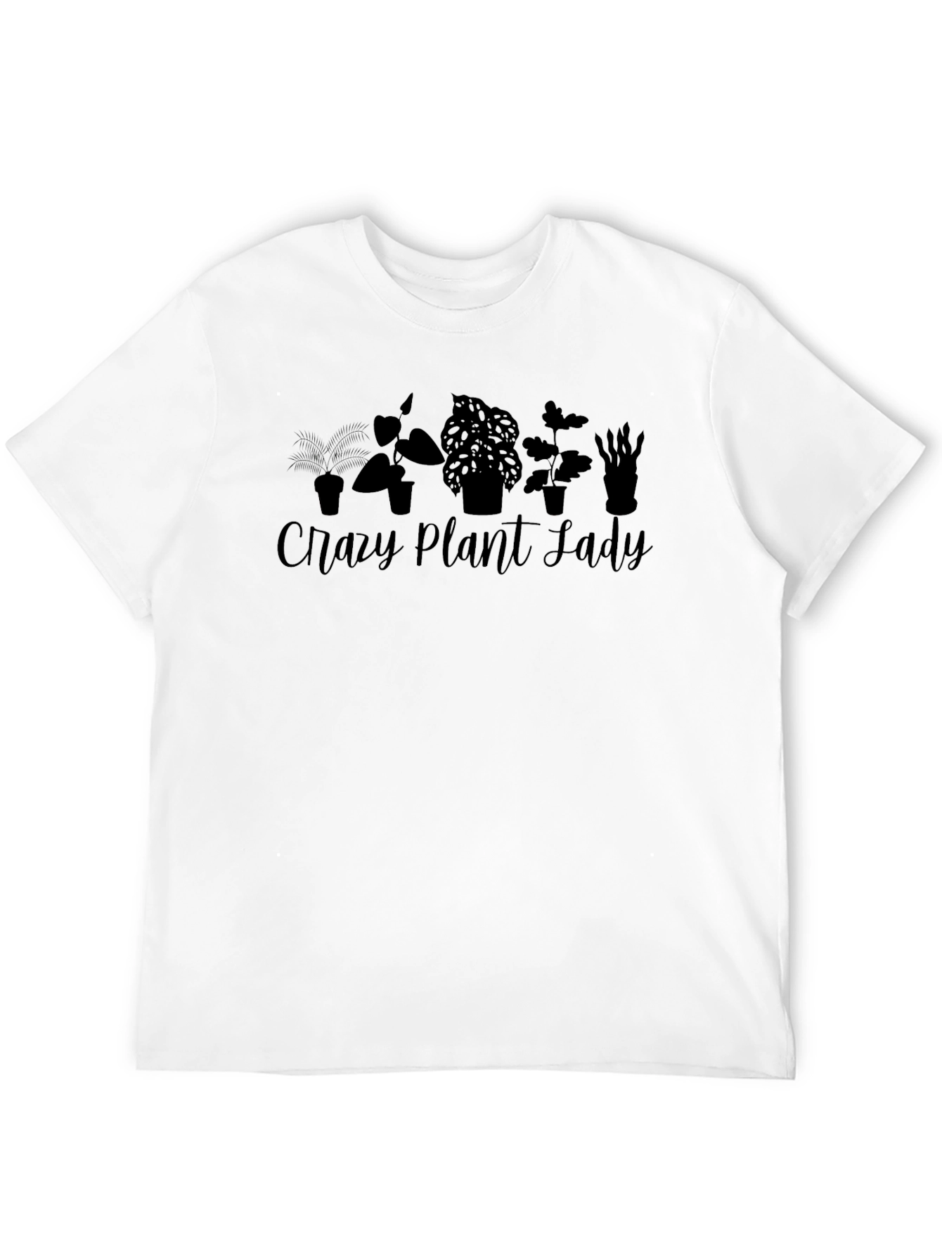 Black Crazy Plant Lady Graphic Tee - Black view 12