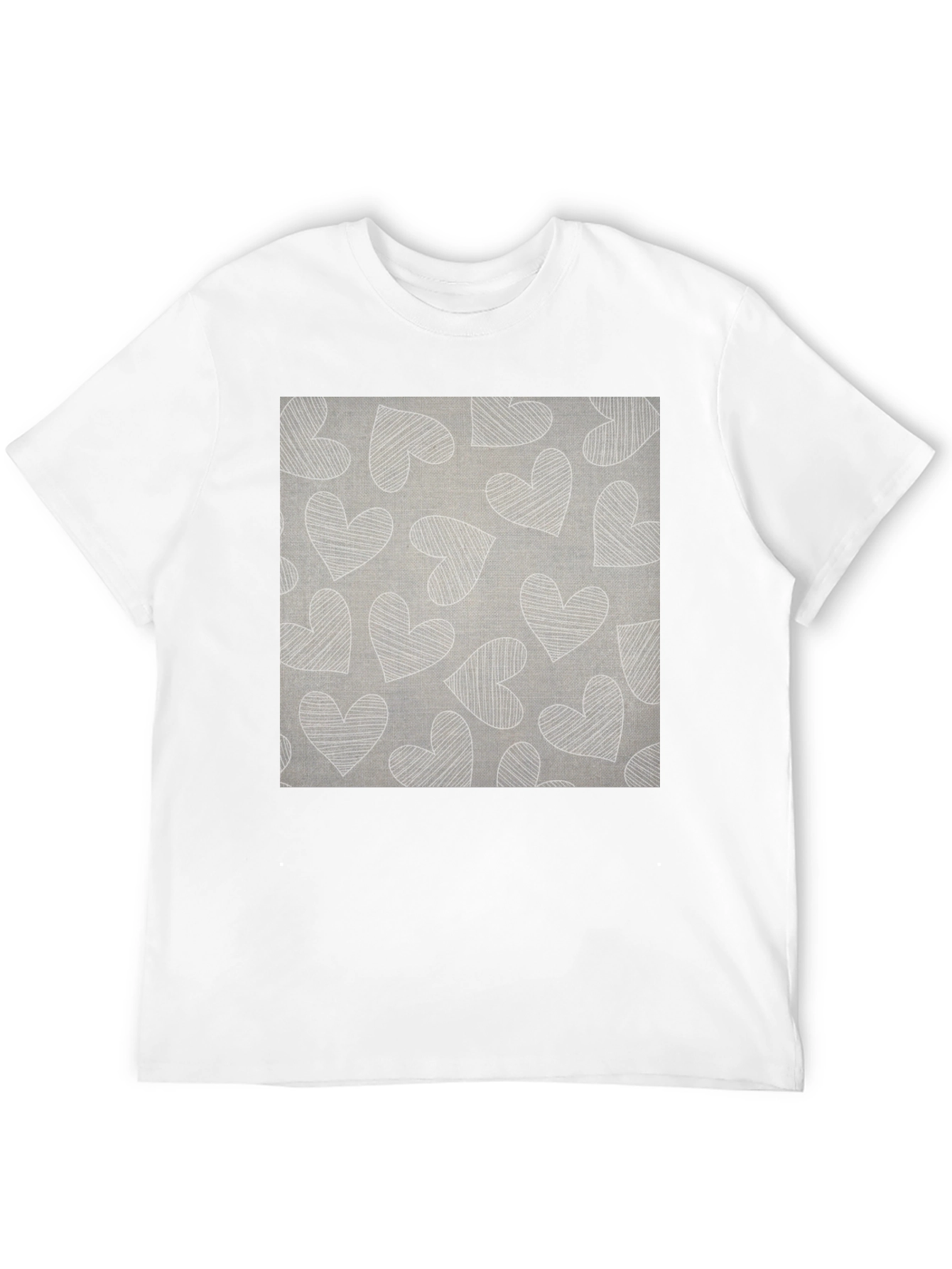 Black Heart Pattern Graphic Tee view 12