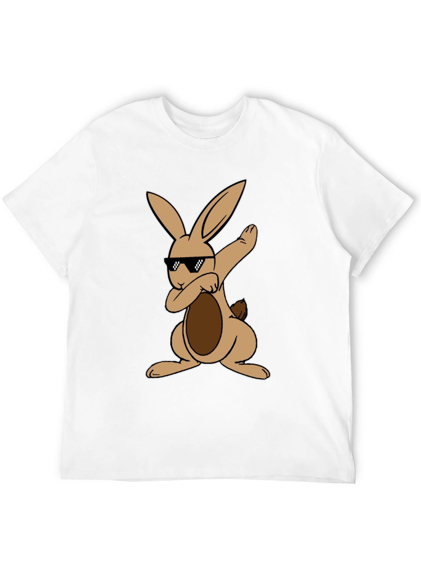 Black Dabbing Easter Bunny T-Shirt view 12