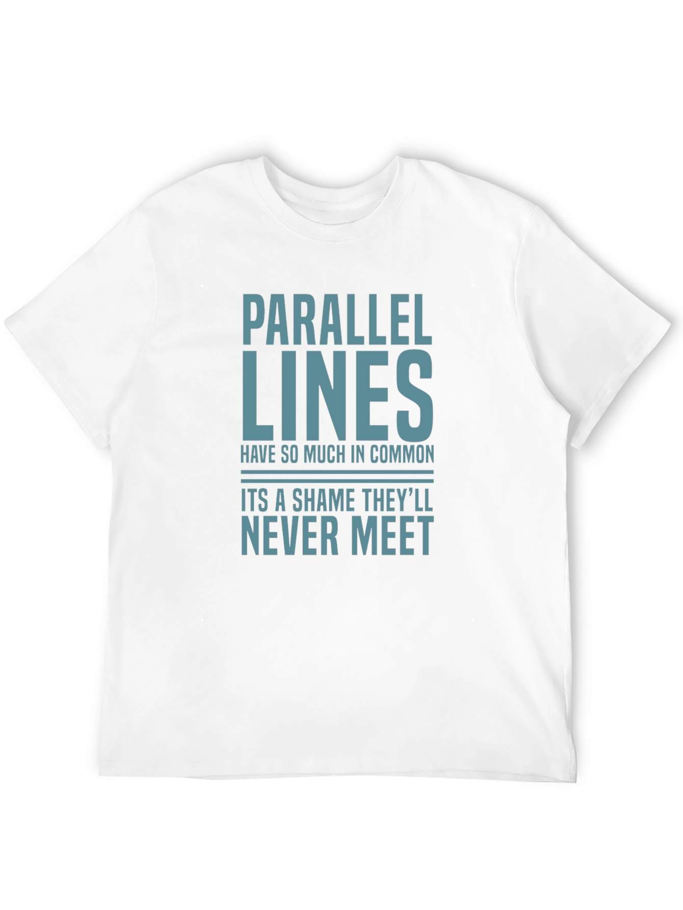 Black Parallel Lines Funny Graphic T-Shirt view 12