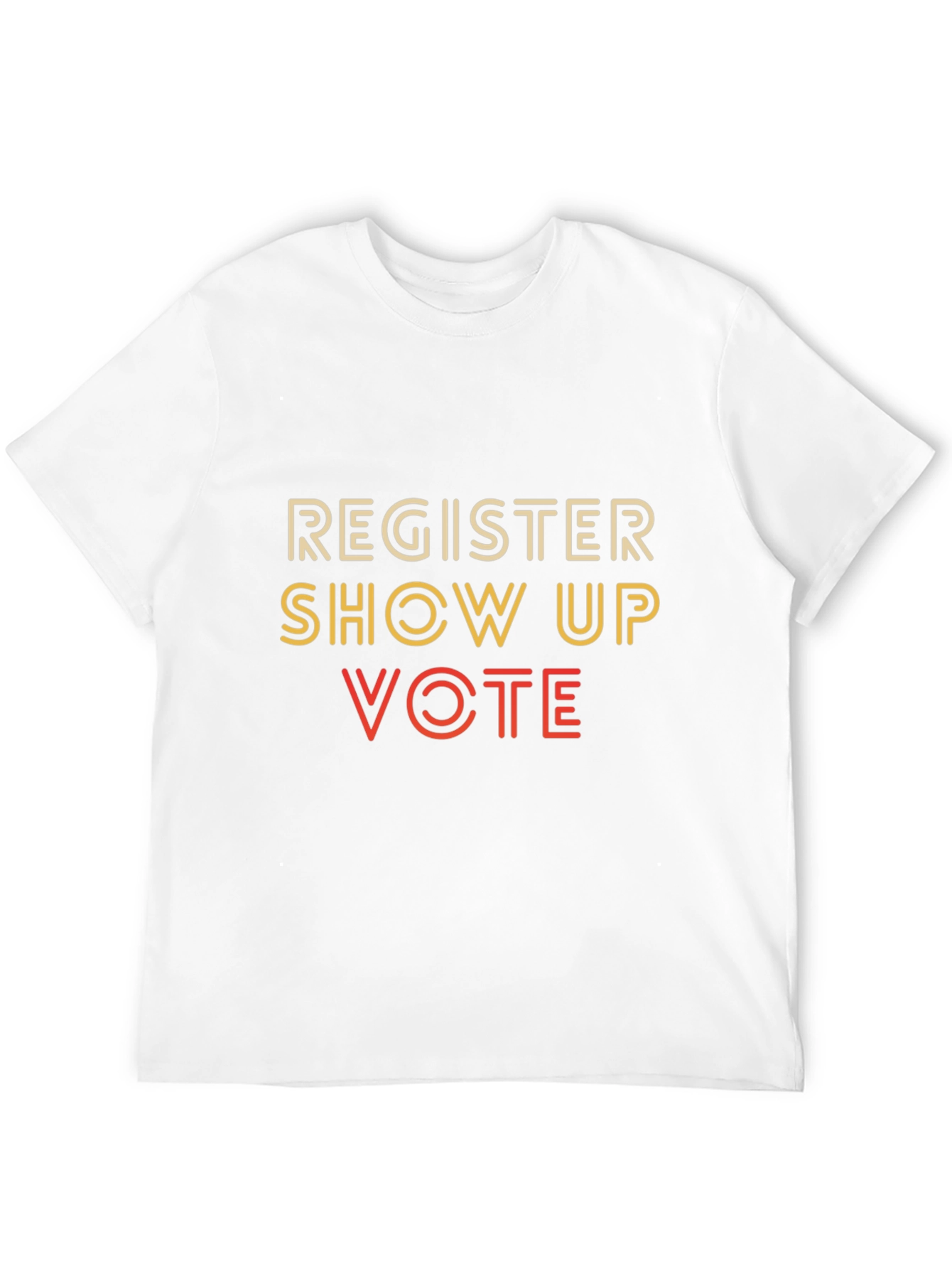 Black Register Show Up Vote T-Shirt - Political Statement Tee view 12