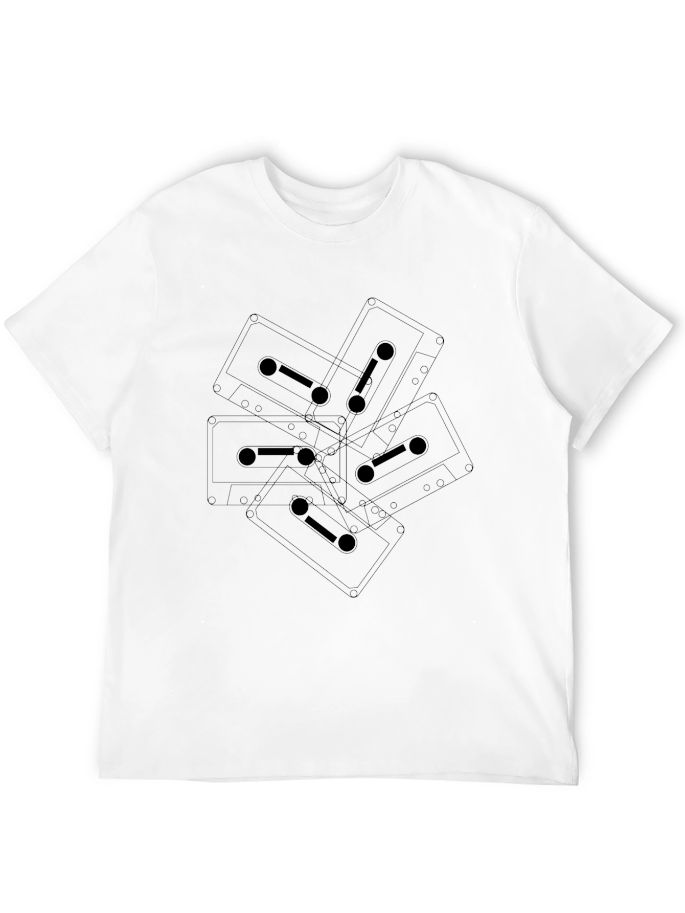 Black Retro Cassette Tape Graphic Tee - Black view 12
