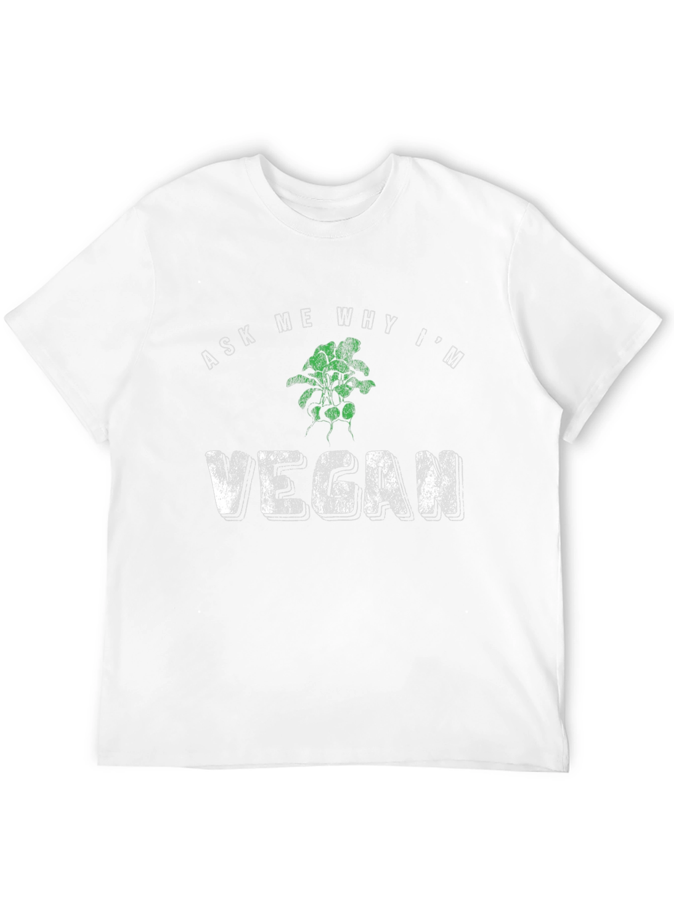 Black Ask Me Why I'm Vegan Graphic Tee - Black view 12
