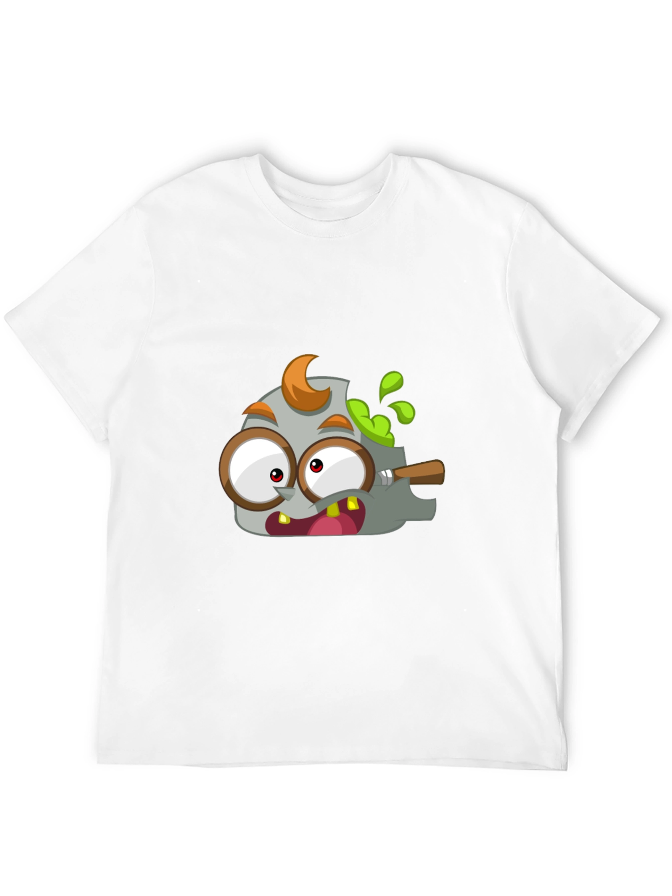 Black Cartoon Zombie T-Shirt - Men's Black Graphic Tee view 12