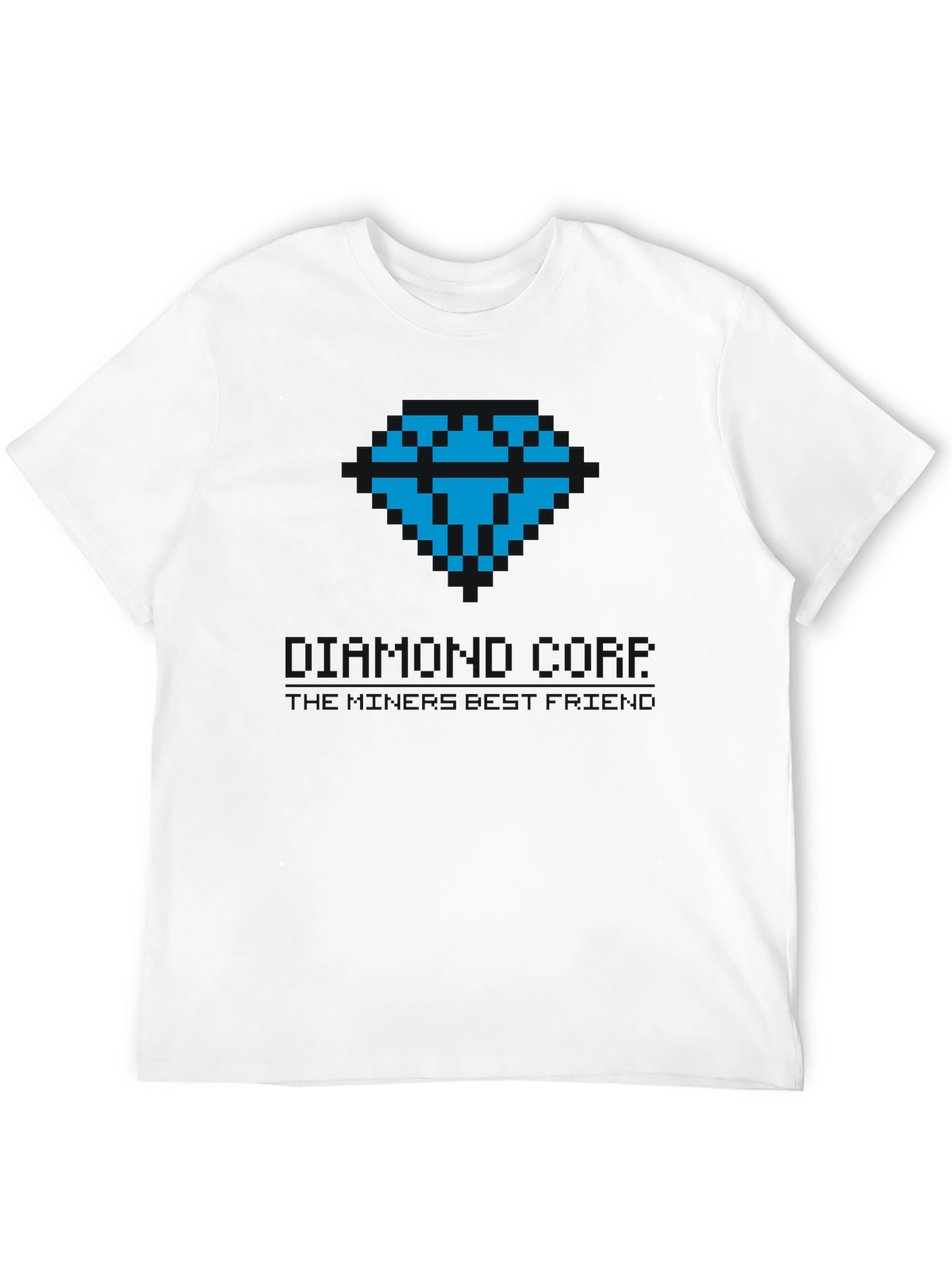 Black Pixel Art Diamond Tee - Classic Gamer Style view 12