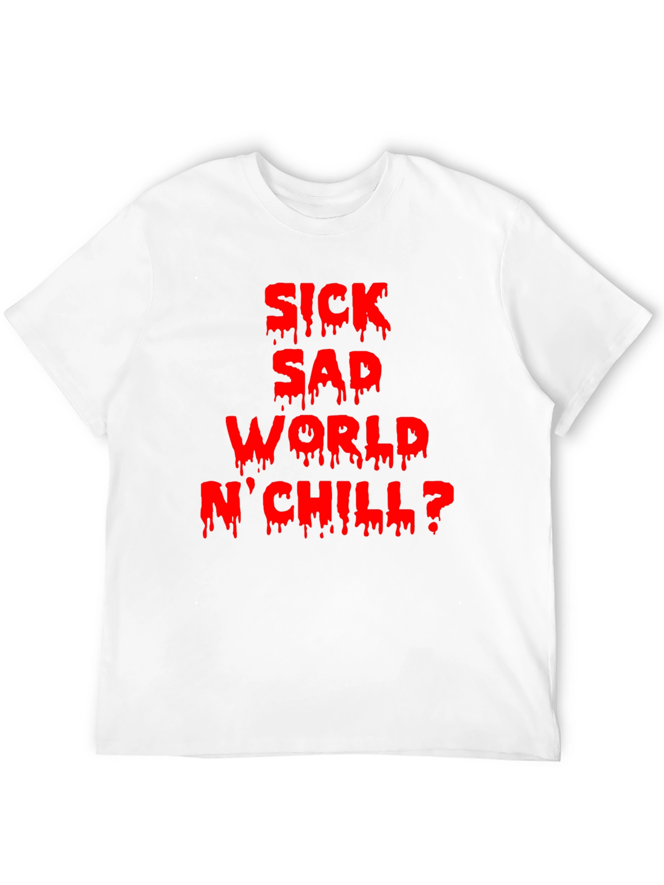 Black Sick Sad World N'Chill? Graphic Tee - Black view 12