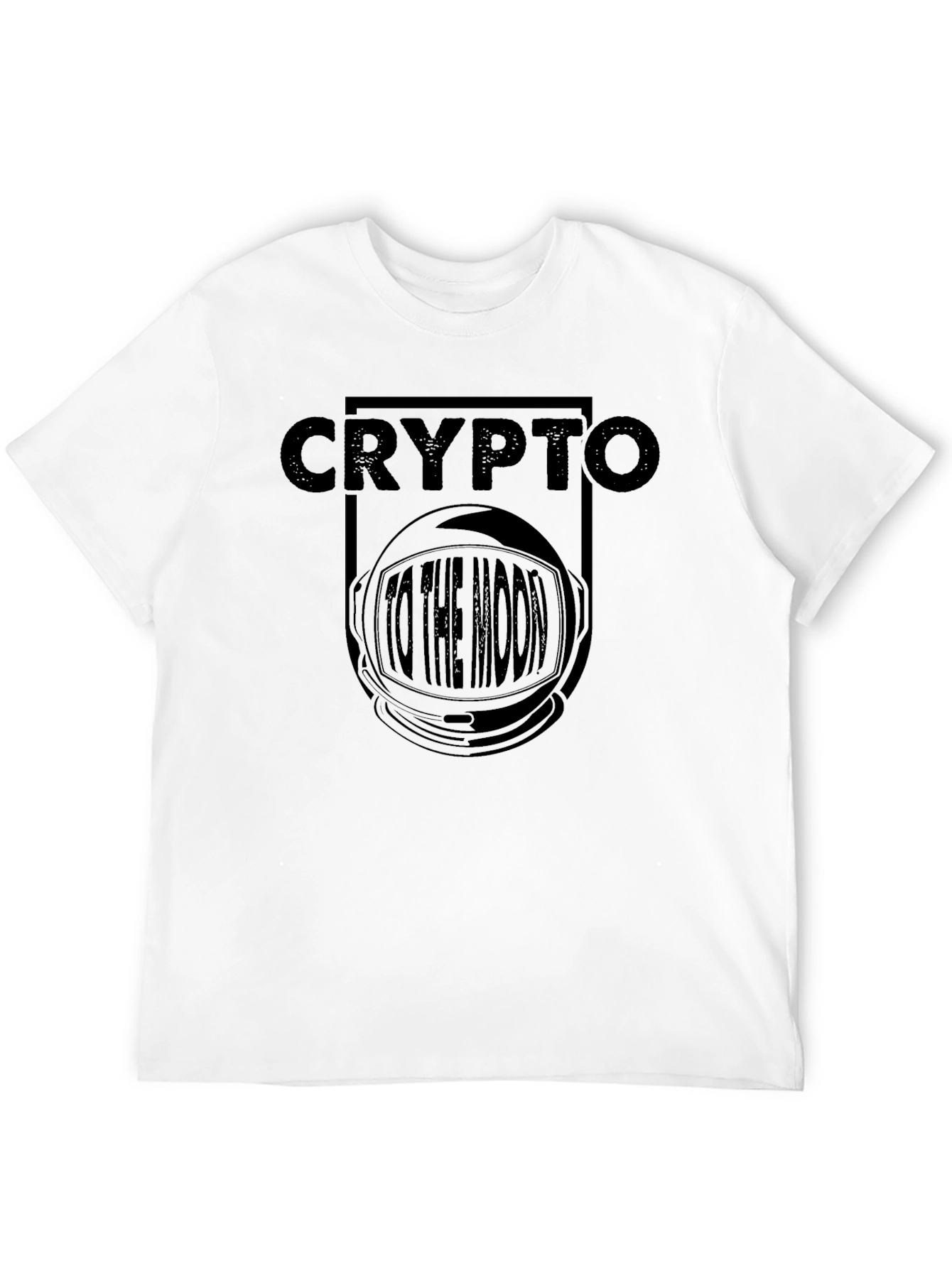 Black Crypto to the Moon Black Graphic T-Shirt view 12