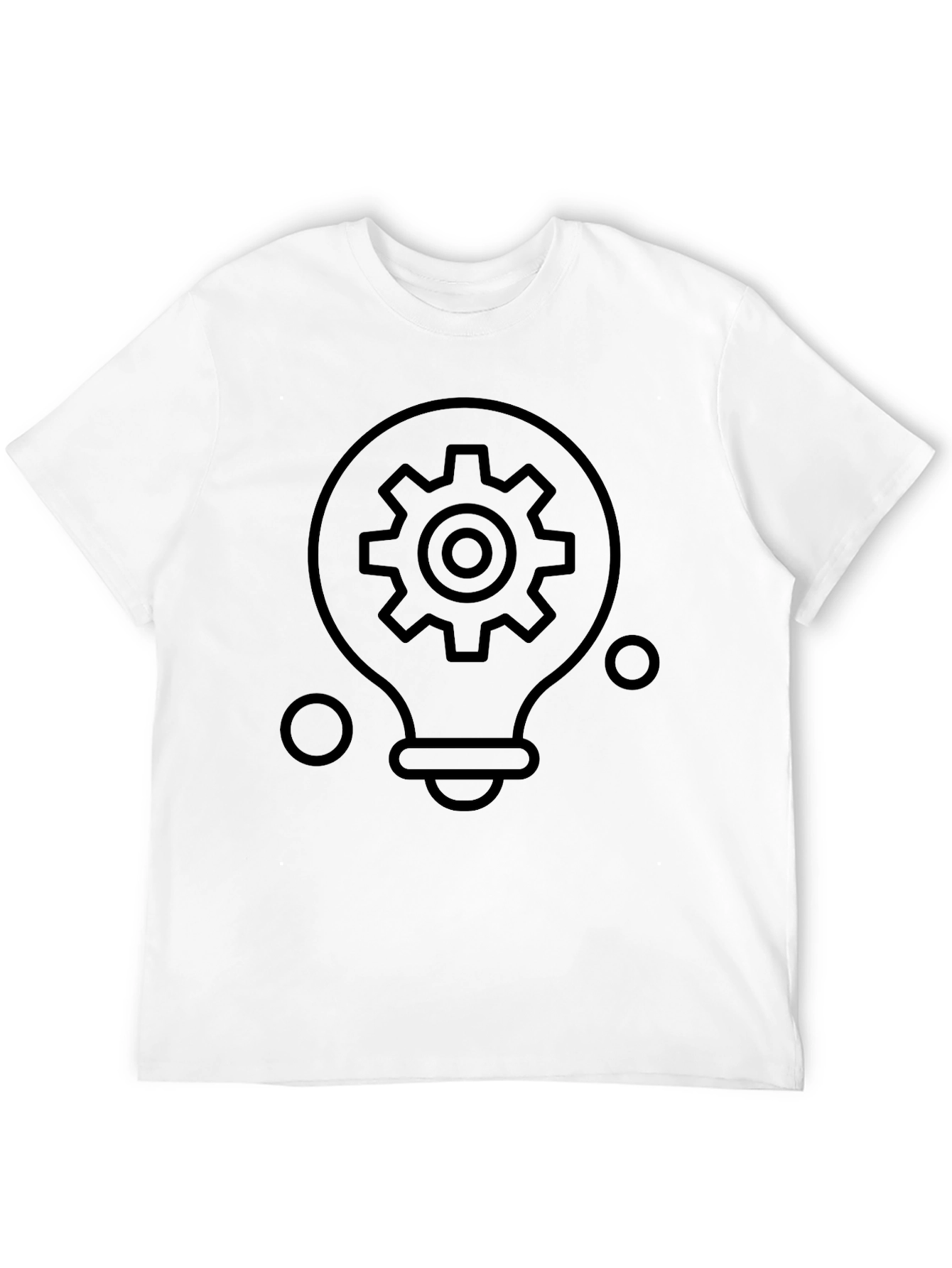 Black Gear Bulb Graphic Tee - Innovation T-Shirt view 12