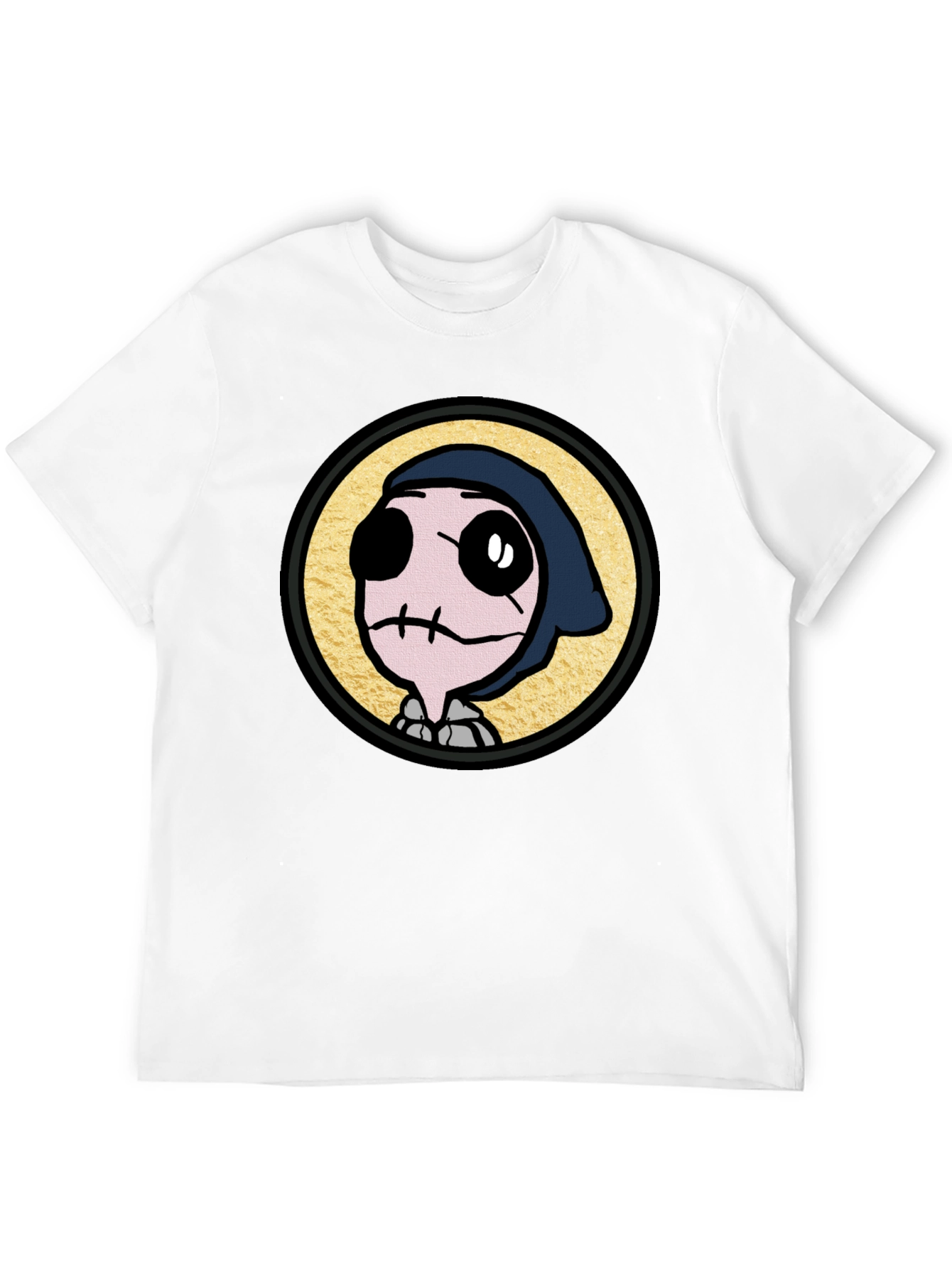 Black Grim Reaper Cartoon Graphic T-Shirt view 12