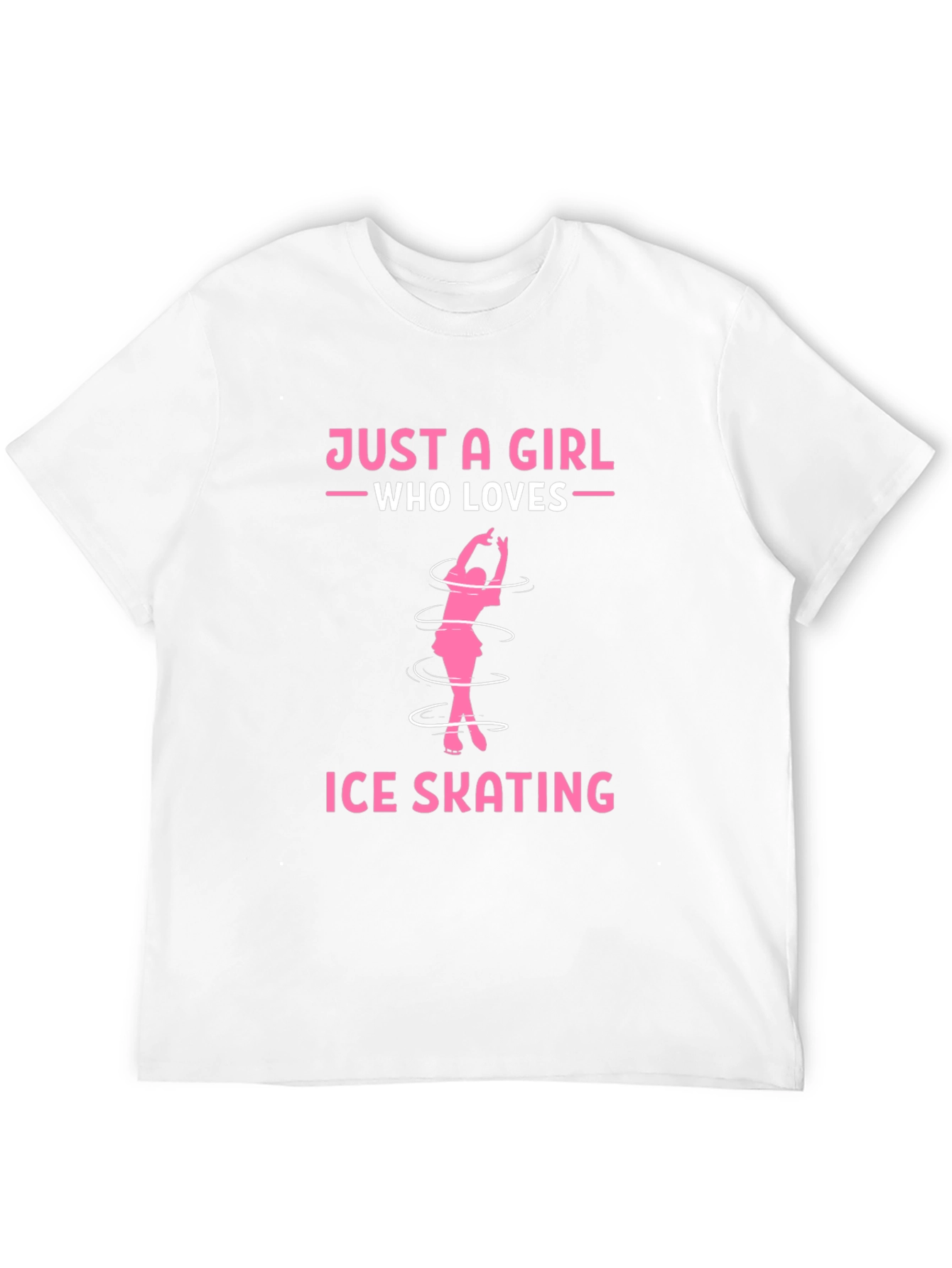Black Just a Girl Who Loves Ice Skating T-Shirt view 12