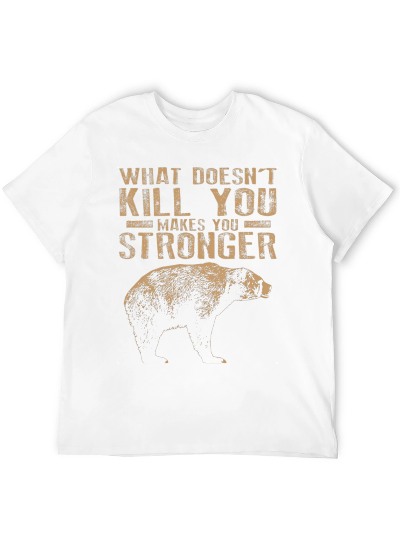 Black Grizzly Bear Stronger Graphic Tee view 12