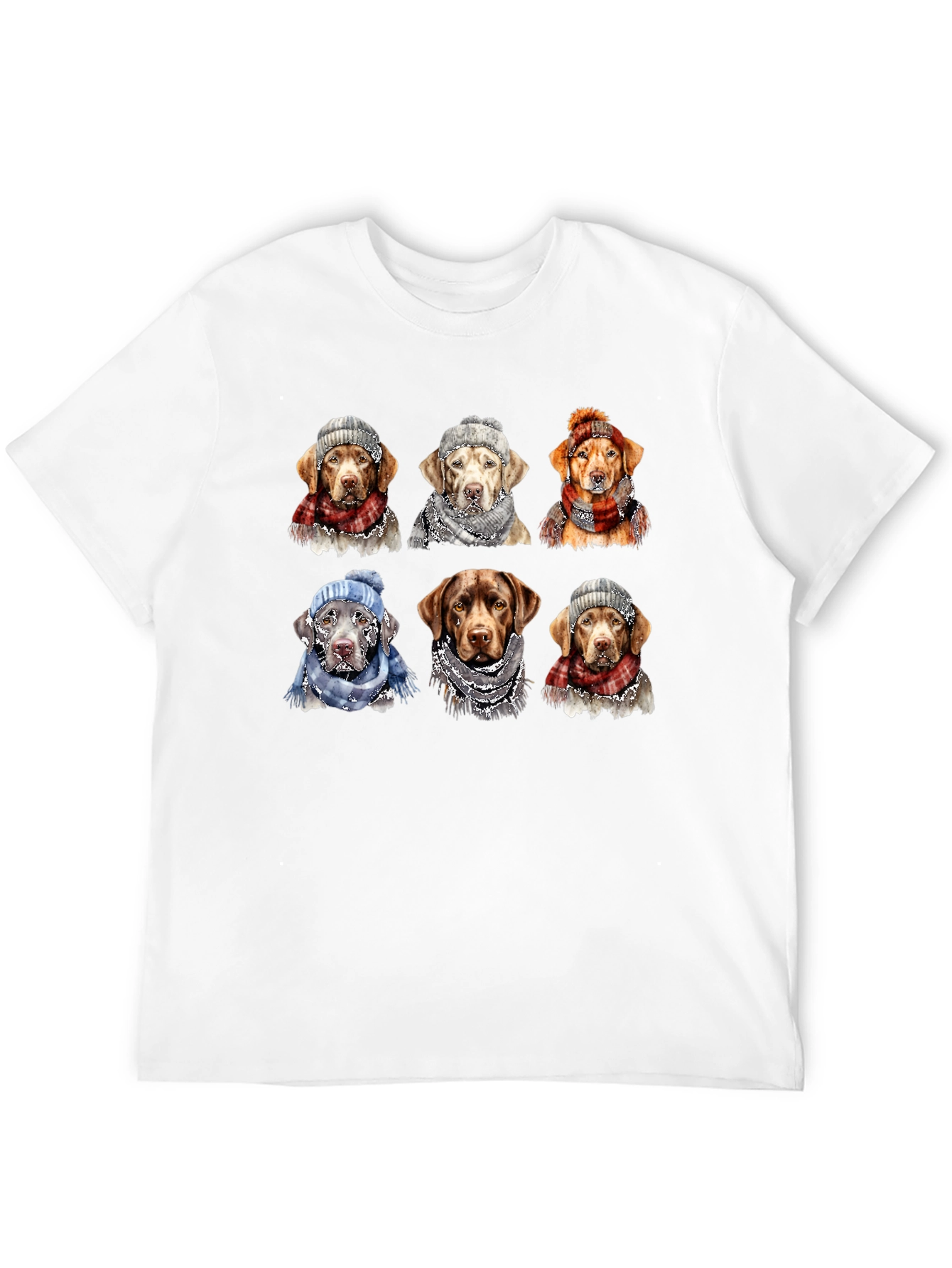 Labrador Dog Christmas Winter Hat Scarf T-Shirt - 12