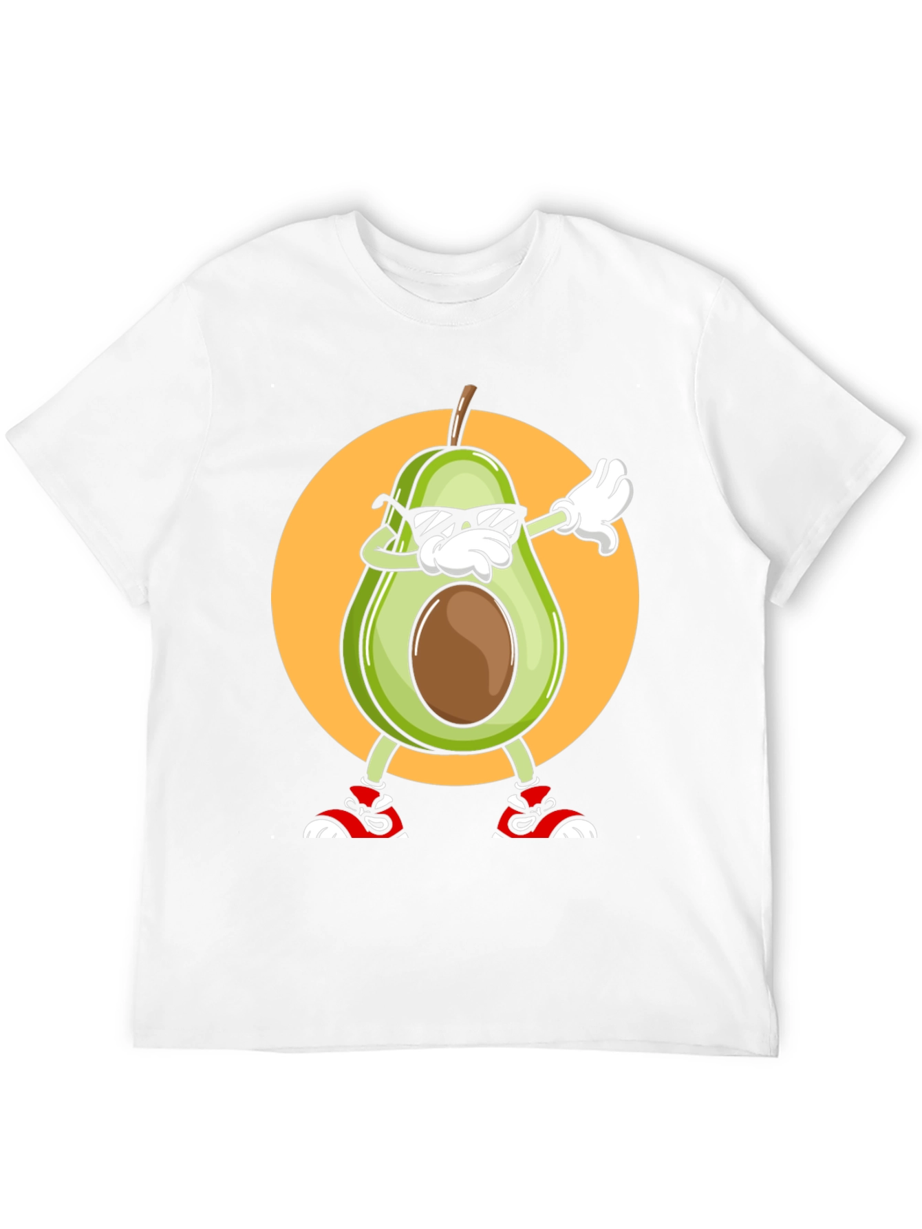 Black Avocado Dabbing Graphic Tee - Cool Cartoon T-Shirt view 12