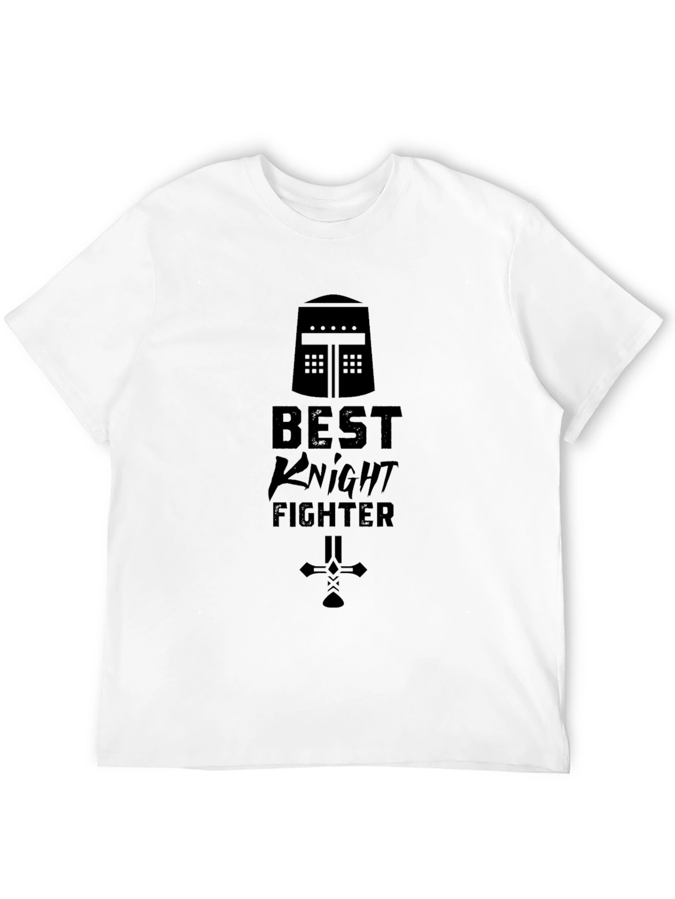 Black Best Knight Fighter Black T-Shirt view 12