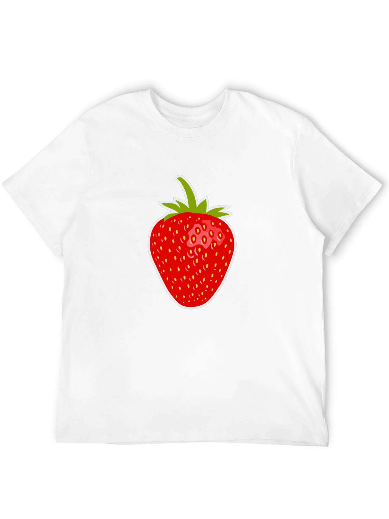 Black Strawberry Graphic Tee - Casual Black T-Shirt view 12
