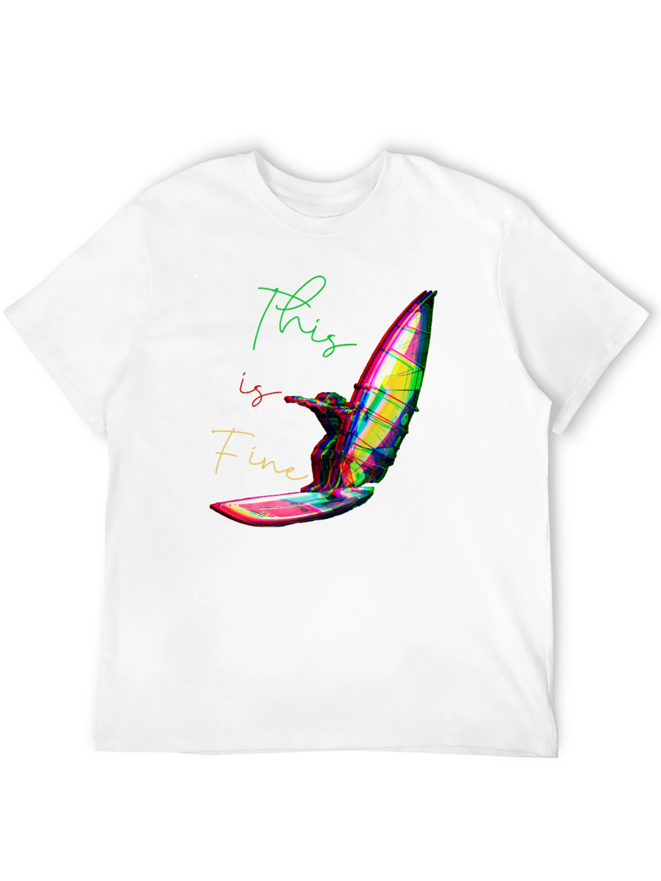Black This is Fine Windsurfing T-Shirt - Black view 12