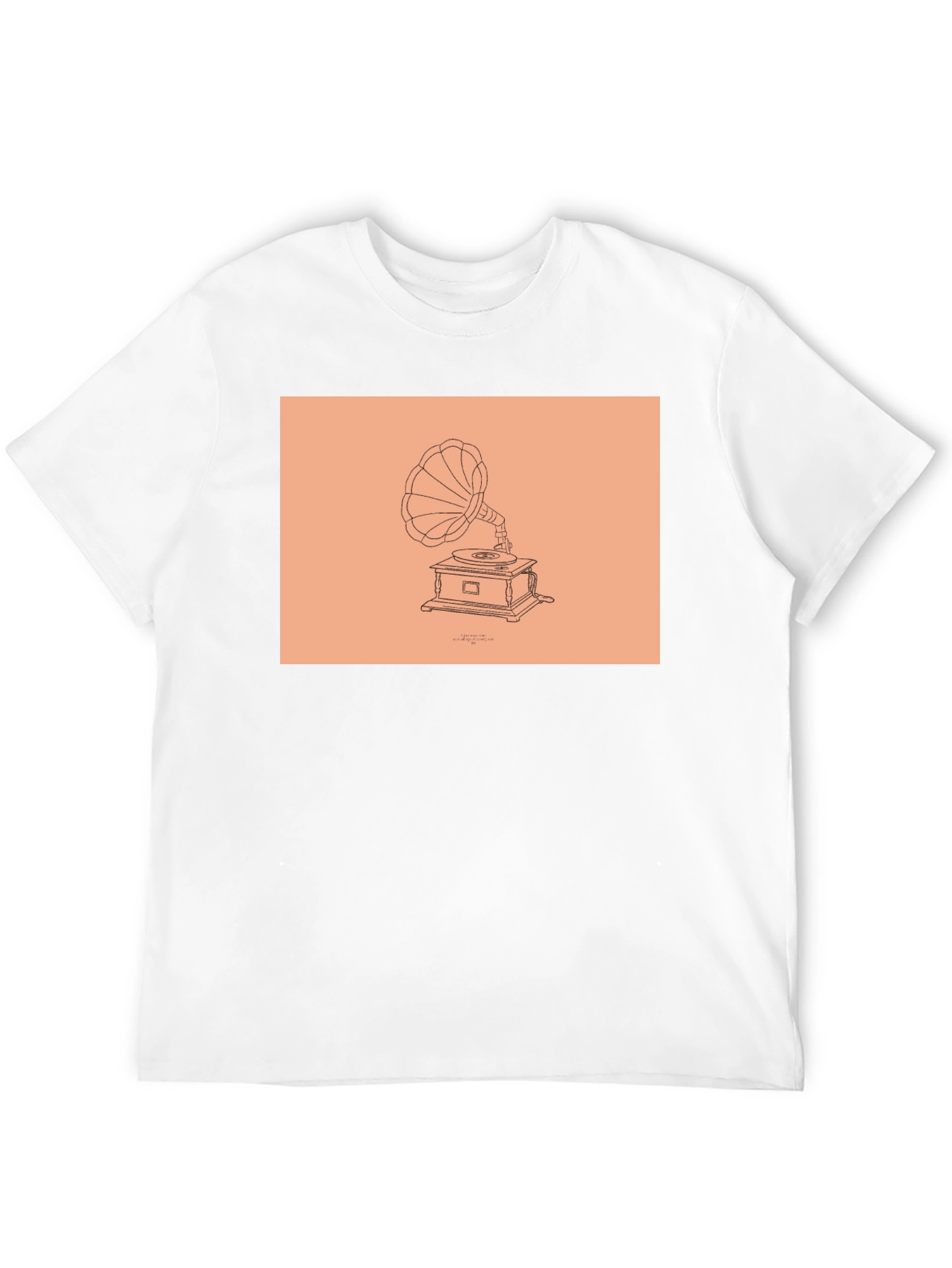 Black Vintage Gramophone T-Shirt - Retro Style view 12