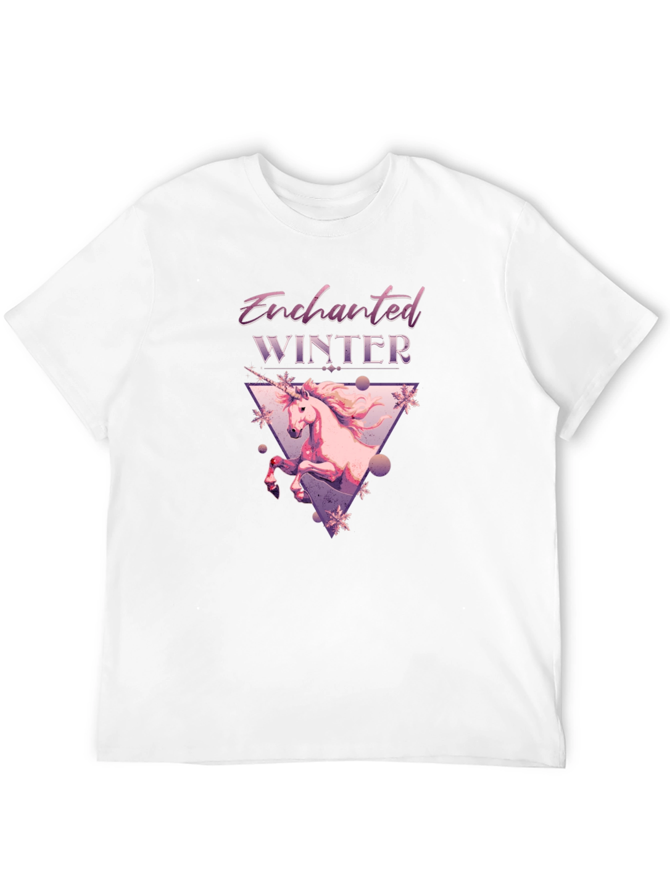 Black Enchanted Winter Unicorn Graphic Tee - Black view 12