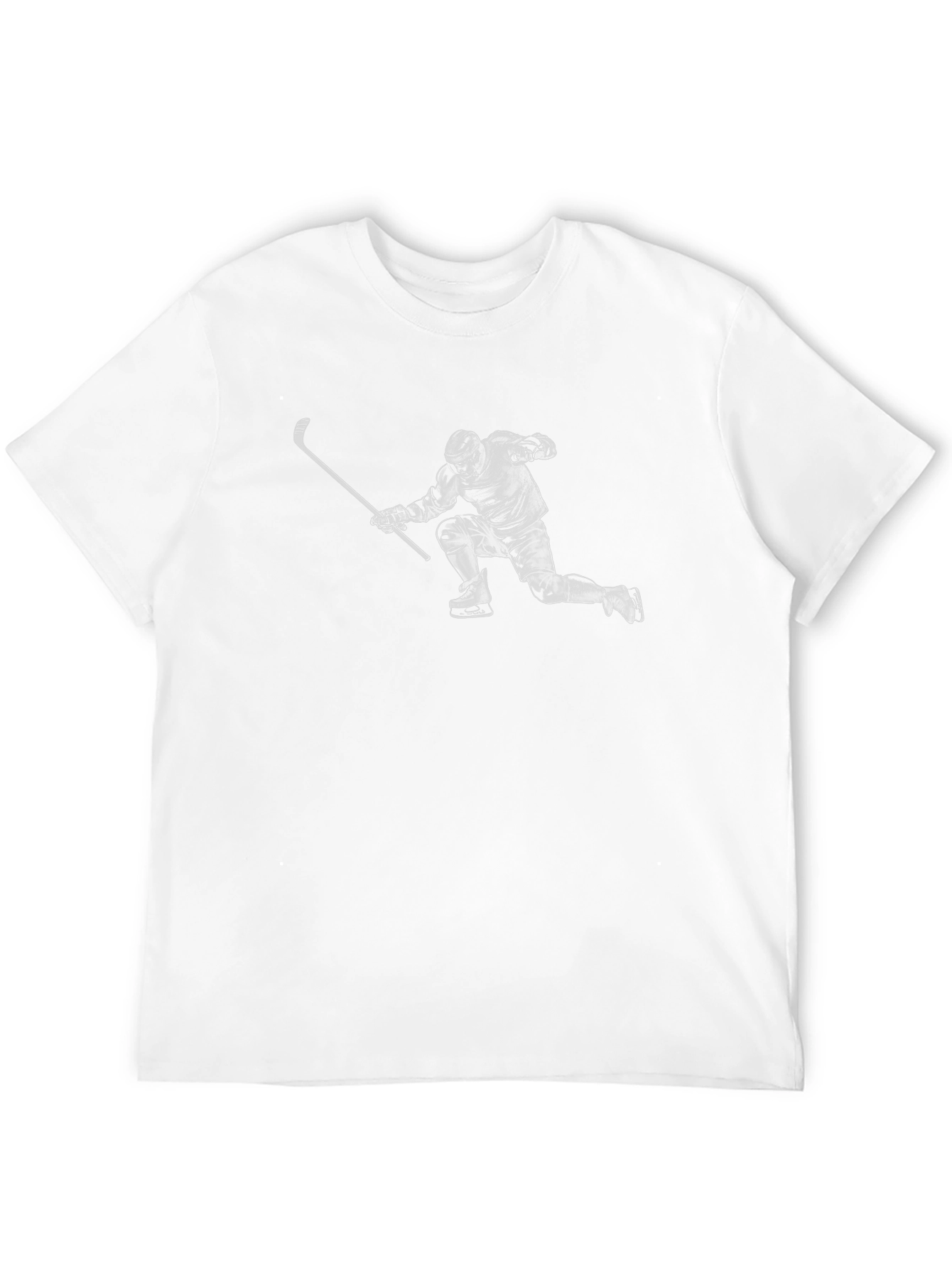 Black Hockey Player Graphic T-Shirt view 12