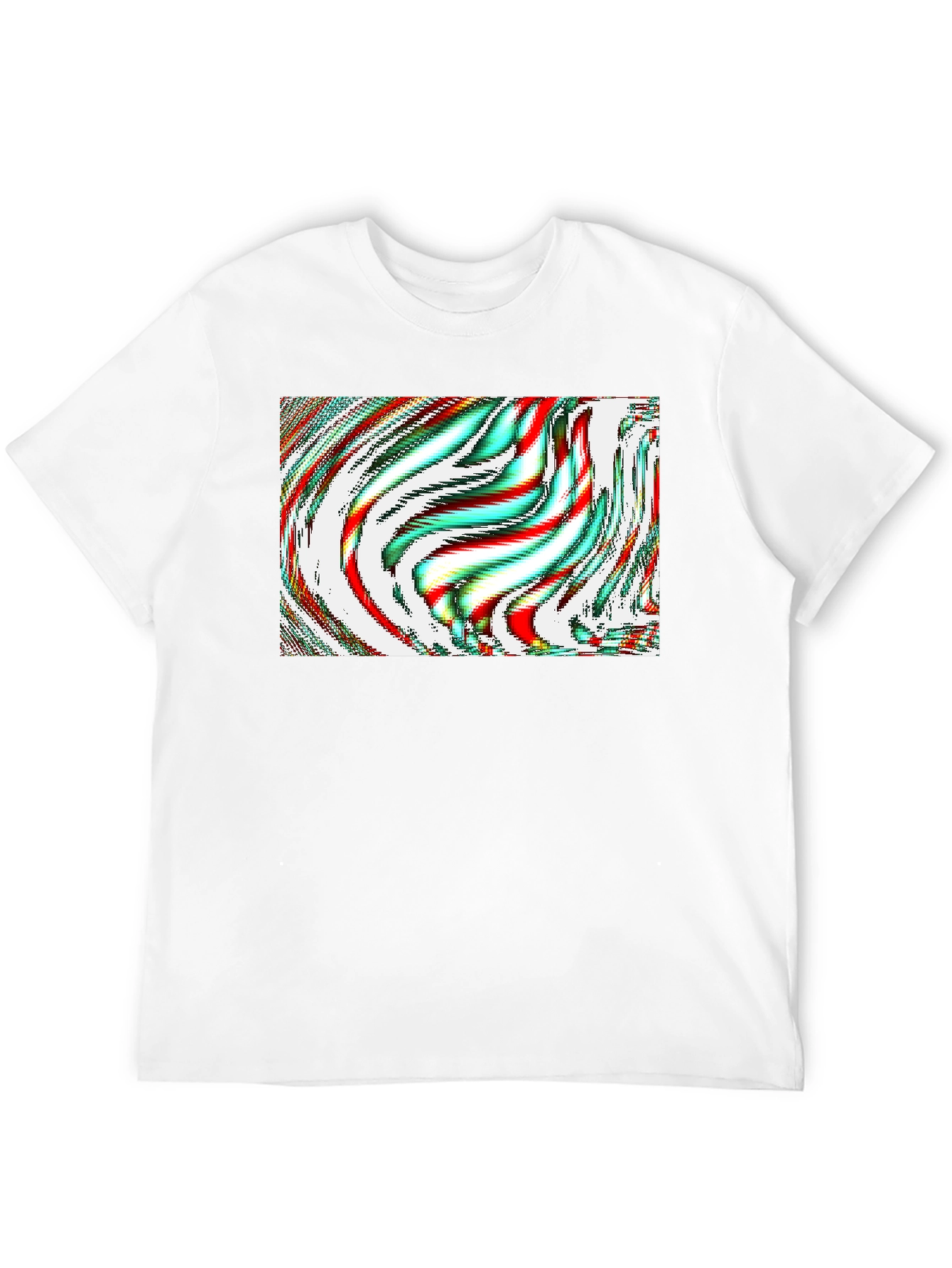 Black Abstract Art Graphic Tee - Men's Black T-Shirt view 12