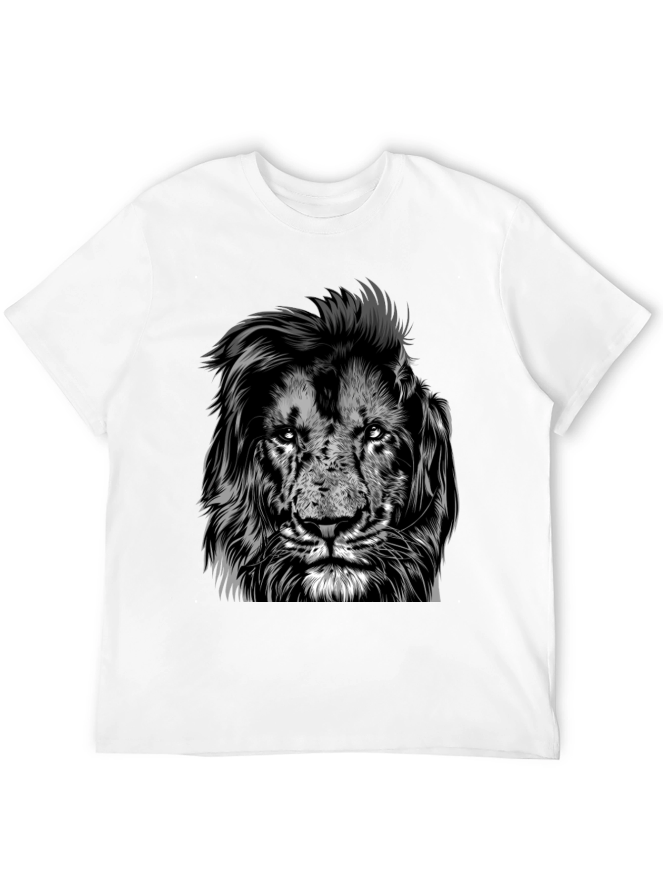 Black Lion Graphic Tee - Black Crew Neck Short Sleeve view 12