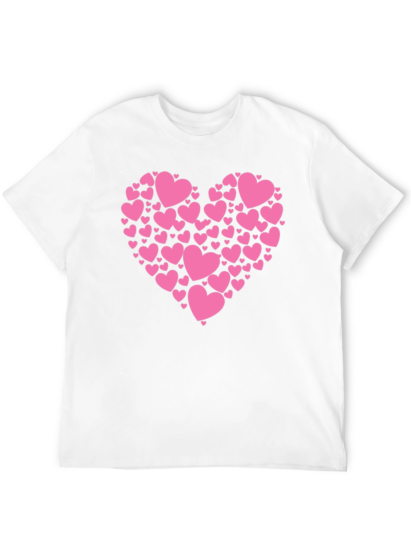 Black Heart Made of Hearts Graphic Tee - Black Cotton Blend T-Shirt view 12