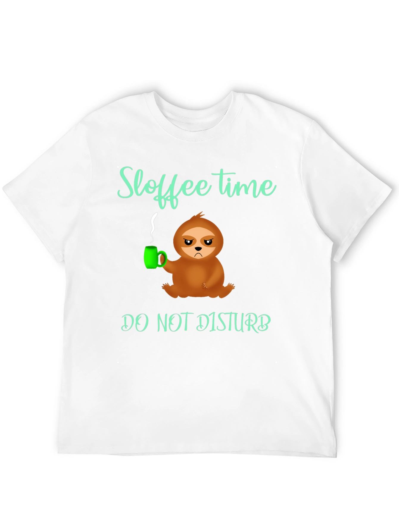 Black Sloffee Time Sloth Graphic Tee - Do Not Disturb view 12