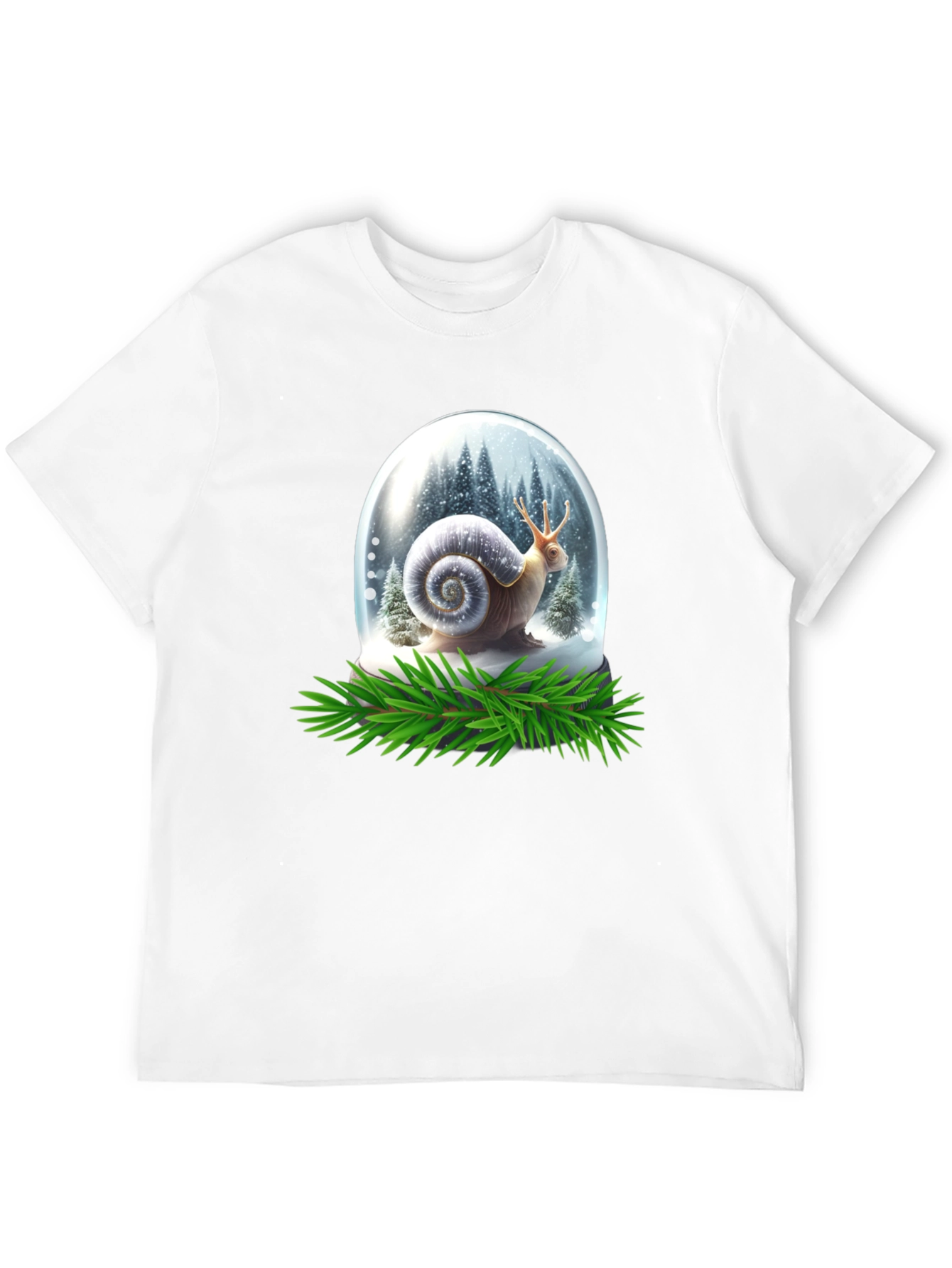 Black Snail Snow Globe Graphic Tee view 12